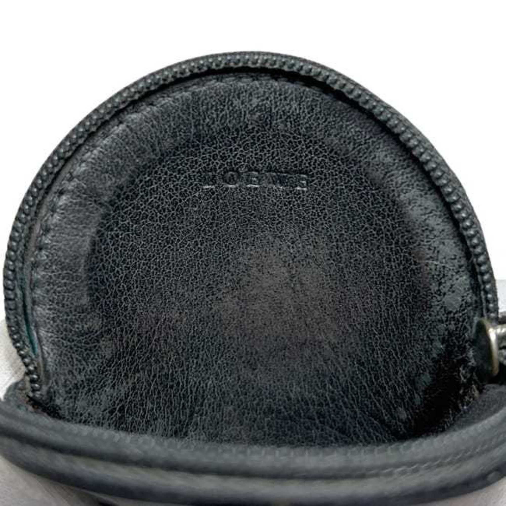 Loewe Loewe coin case ec-24947 black anagram purse leather 060604 LOEWE round mini compact women's men's Size ONE SIZE - 10 Thumbnail