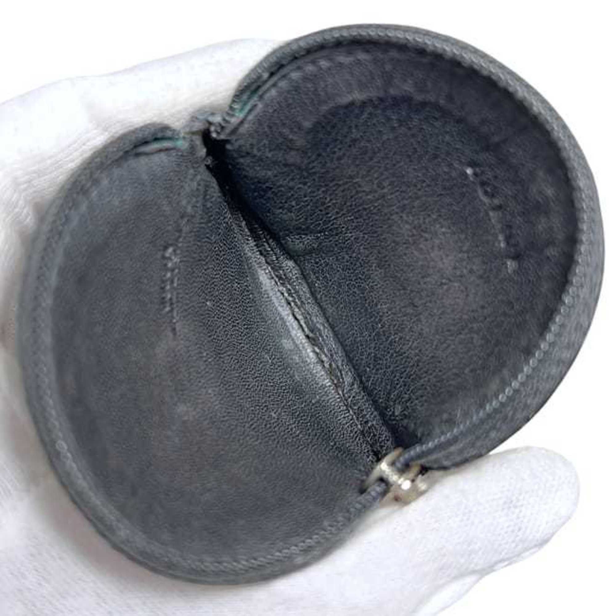 Loewe Loewe coin case ec-24947 black anagram purse leather 060604 LOEWE round mini compact women's men's Size ONE SIZE - 9 Thumbnail
