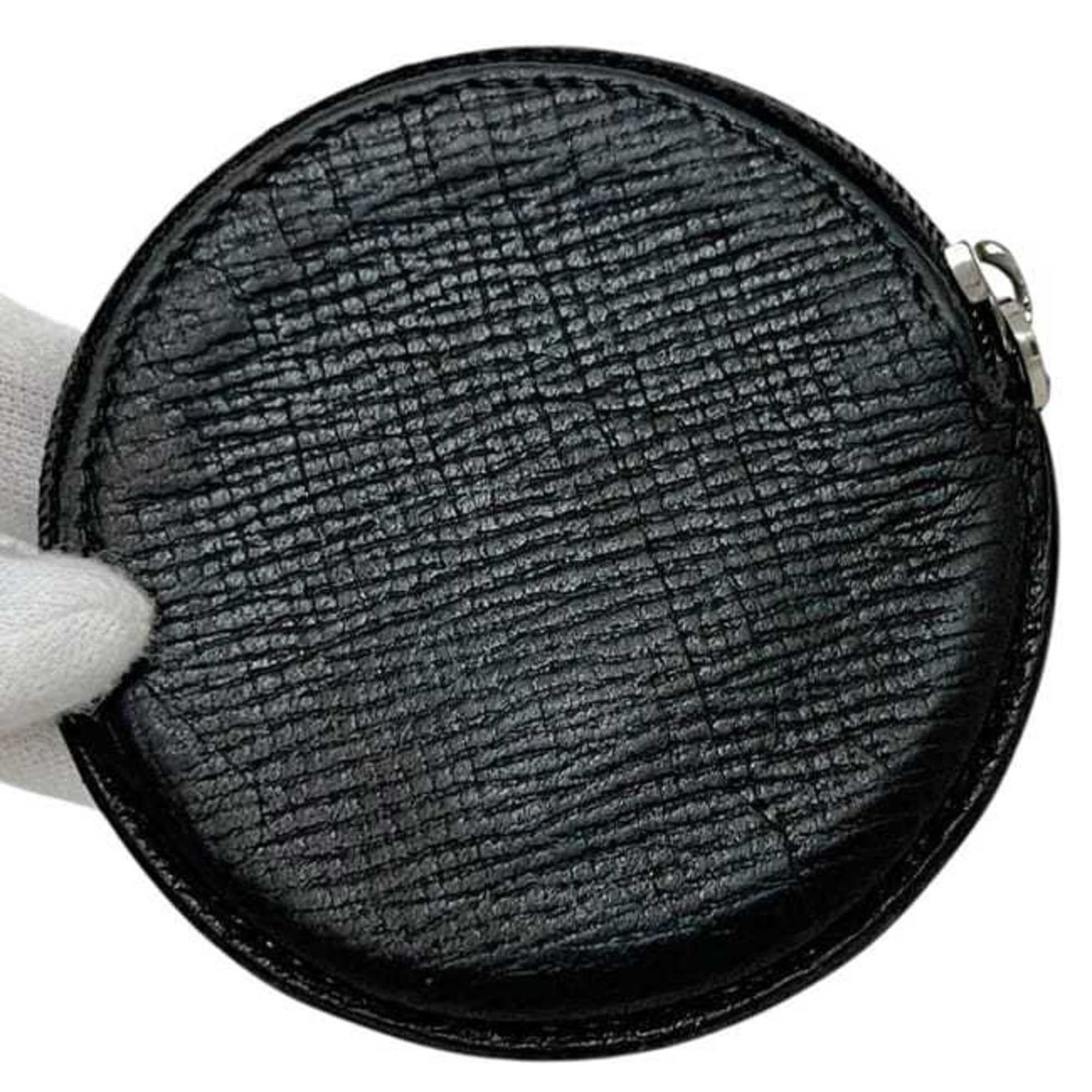 Loewe Loewe coin case ec-24947 black anagram purse leather 060604 LOEWE round mini compact women's men's Size ONE SIZE - 8 Thumbnail