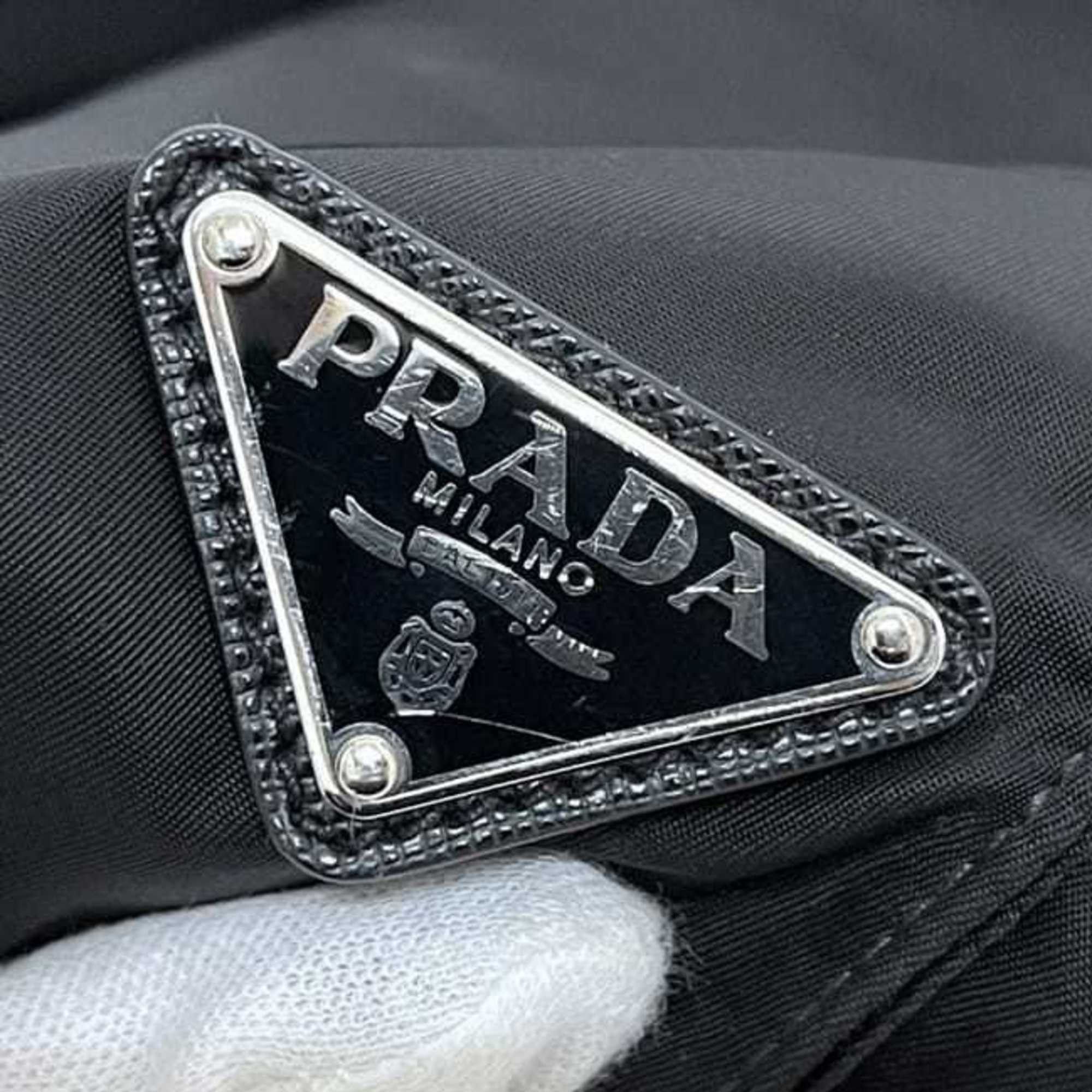 Prada Prada tote bag ec-24891 black NERO Tessuto 2VG026 nylon leather 253 PRADA triangle plate men's women's Size ONE SIZE - 7 Thumbnail
