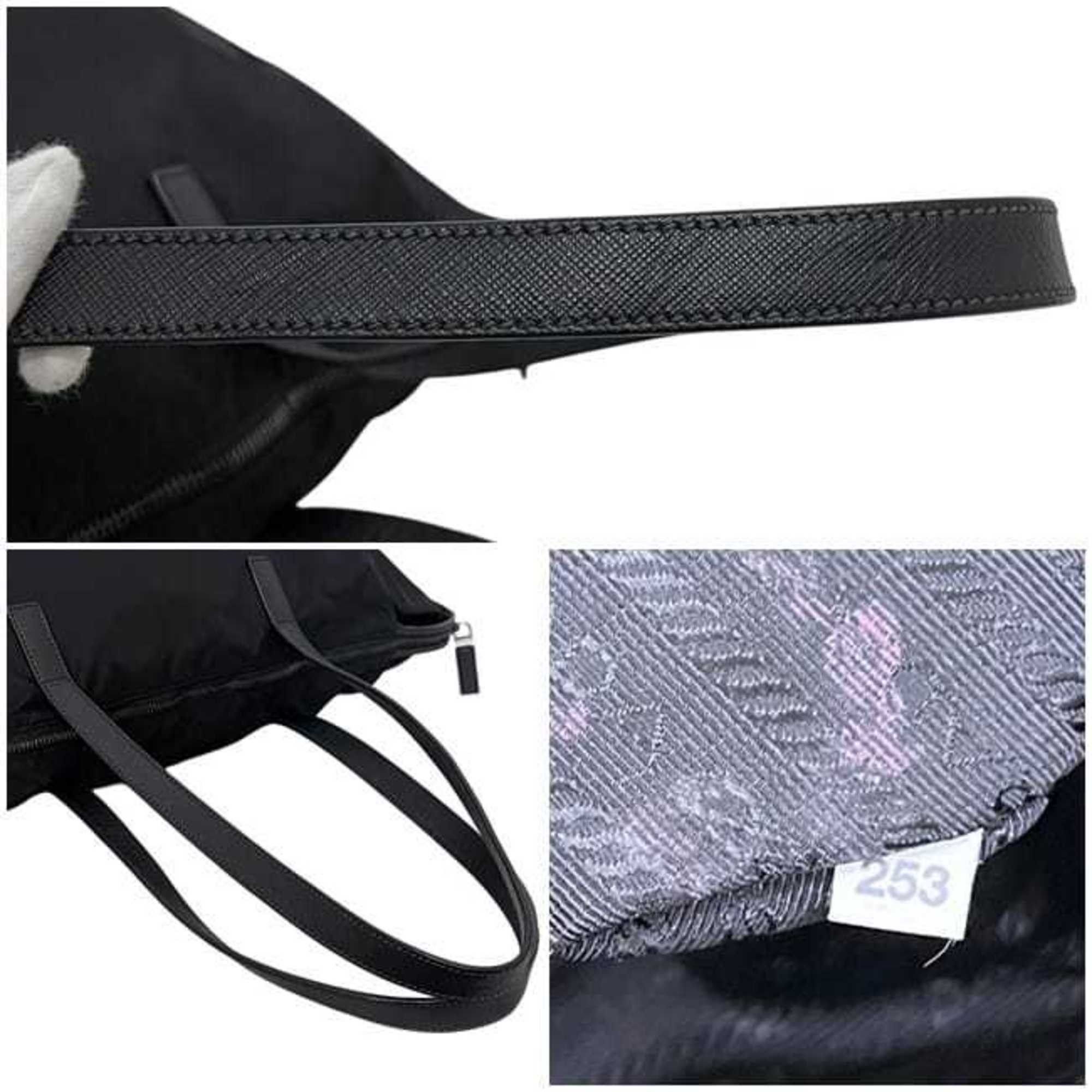 Prada Prada tote bag ec-24891 black NERO Tessuto 2VG026 nylon leather 253 PRADA triangle plate men's women's Size ONE SIZE - 6 Thumbnail