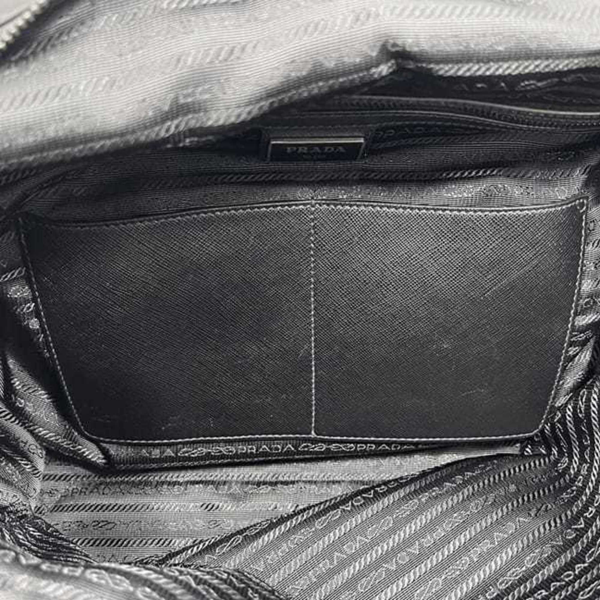 Prada Prada tote bag ec-24891 black NERO Tessuto 2VG026 nylon leather 253 PRADA triangle plate men's women's Size ONE SIZE - 4 Thumbnail