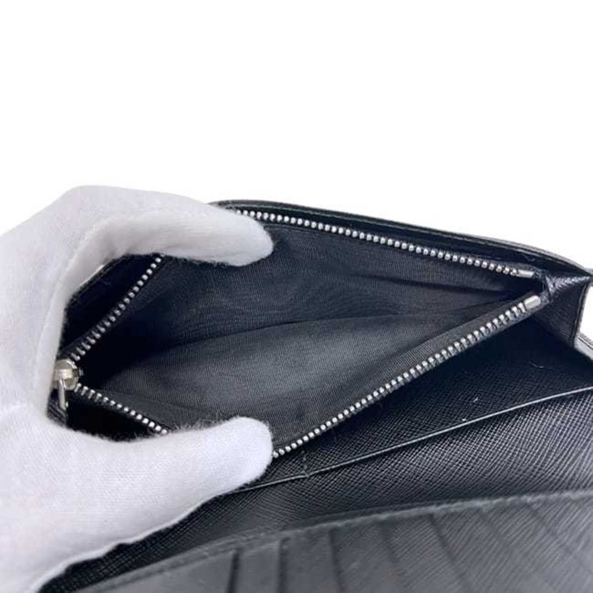 Prada Prada bifold long wallet f-25072 Black NERO 2MV836 Wallet Saffiano leather 62 D PRADA folding black for men and women Size ONE SIZE - 6 Thumbnail