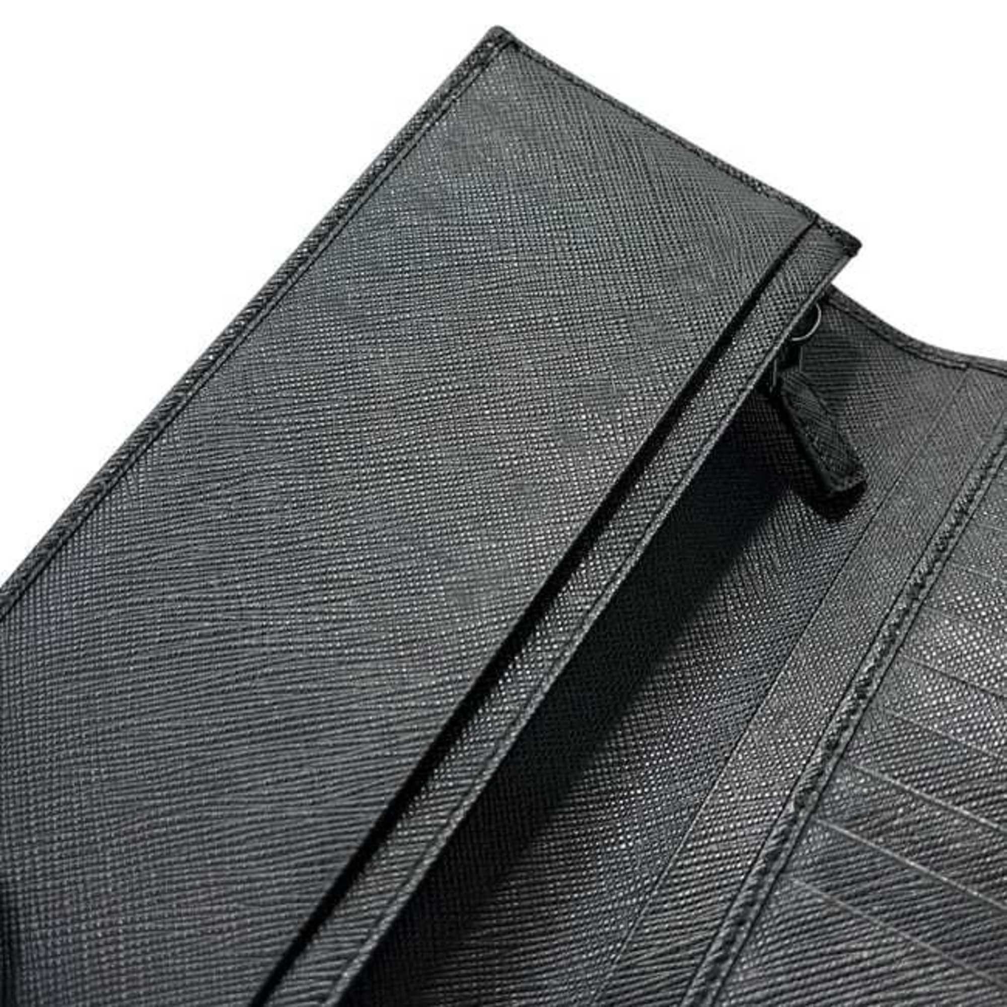 Prada Prada bifold long wallet f-25072 Black NERO 2MV836 Wallet Saffiano leather 62 D PRADA folding black for men and women Size ONE SIZE - 7 Thumbnail