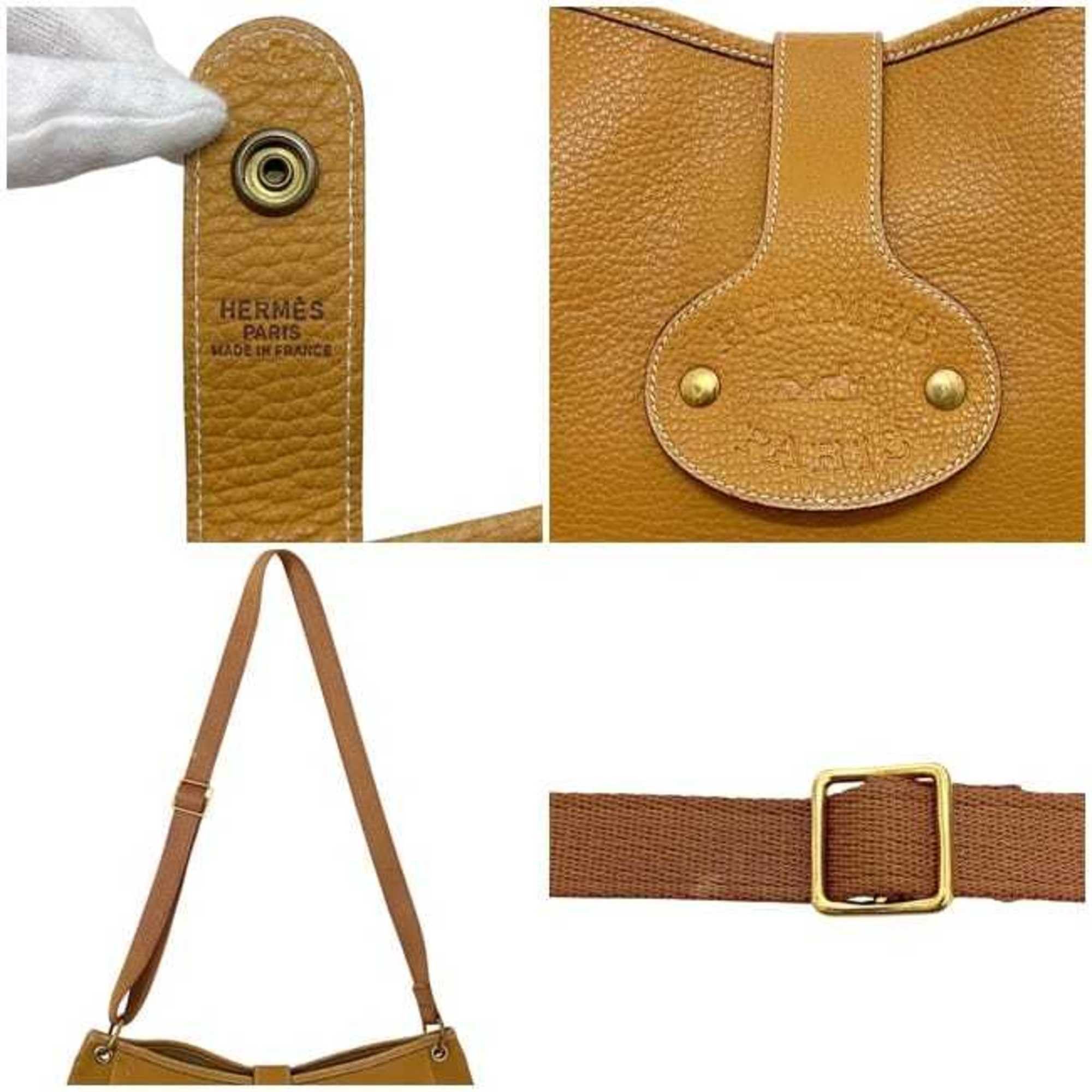Hermes Hermès Rodeo Shoulder Bag f-24964, Camel Brown with Gold Leather, Ardennes, P Stamp, HERMES Crossbody, Gathered, Women's and Men's Bag, Leather Size ONE SIZE - 5 Thumbnail
