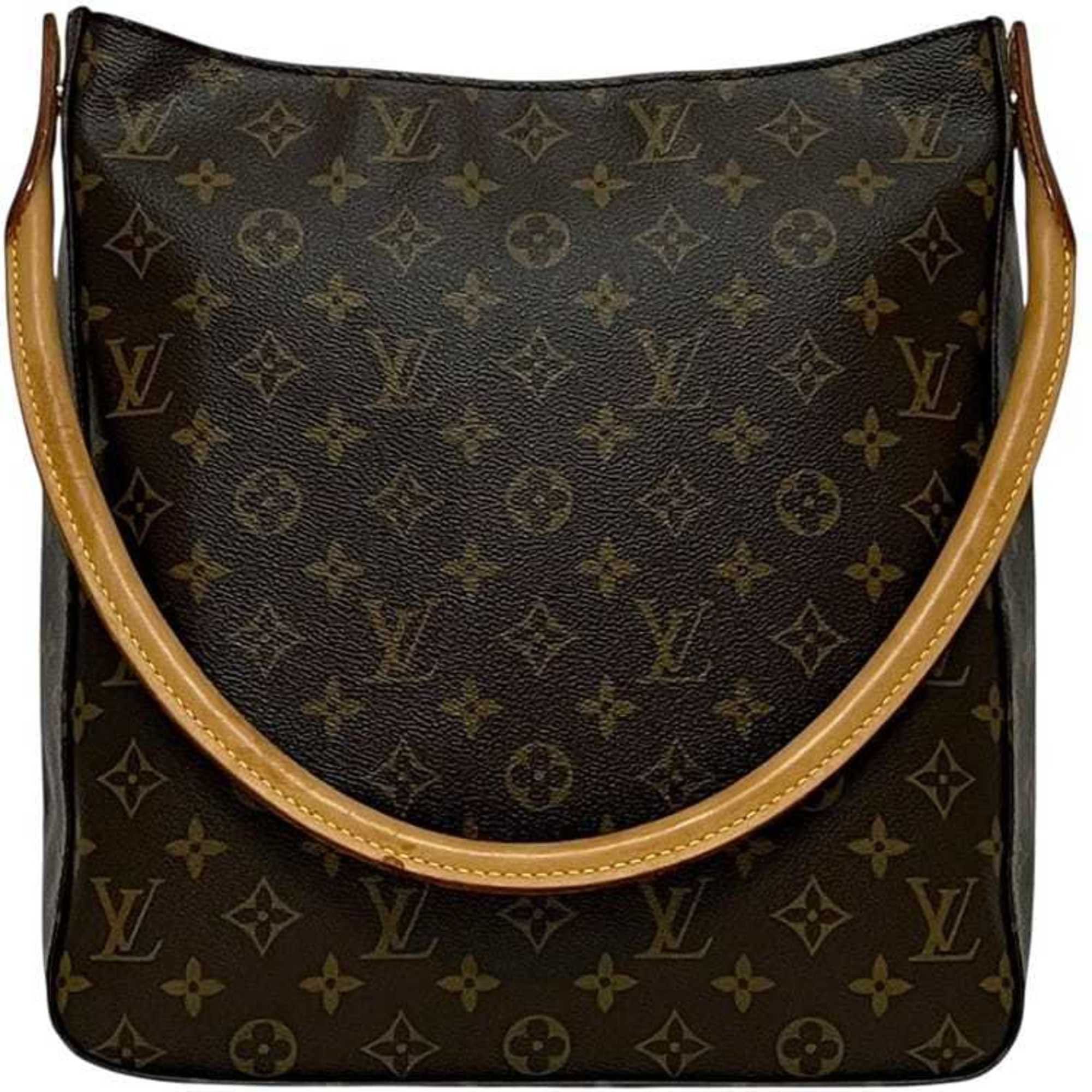 Louis Vuitton Louis Vuitton Looping GM handbag f-24963 brown Monogram M51145 canvas and natural leather DU1004 LOUIS VUITTON for men women Size ONE SIZE - 2 Thumbnail
