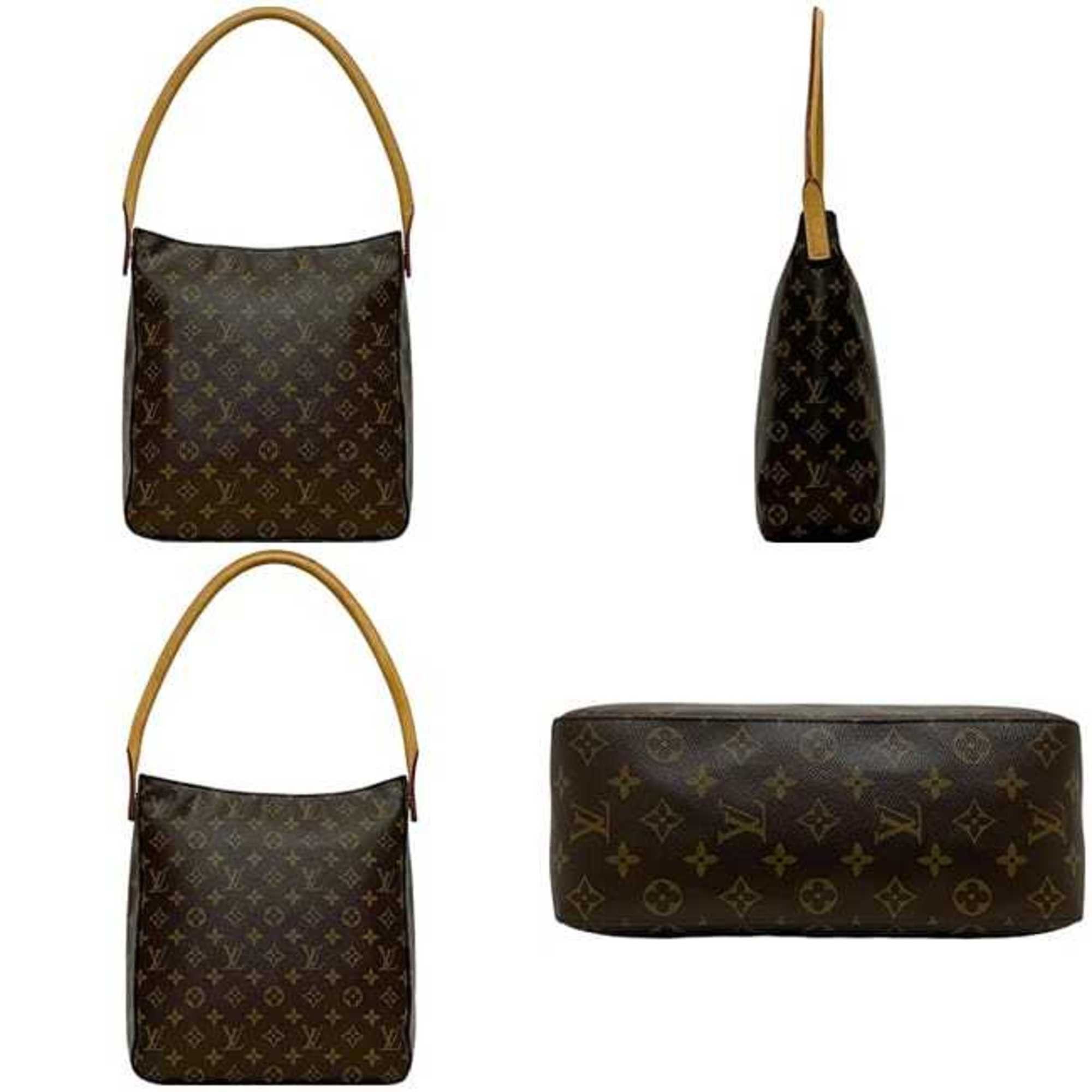 Louis Vuitton Louis Vuitton Looping GM handbag f-24963 brown Monogram M51145 canvas and natural leather DU1004 LOUIS VUITTON for men women Size ONE SIZE - 3 Thumbnail