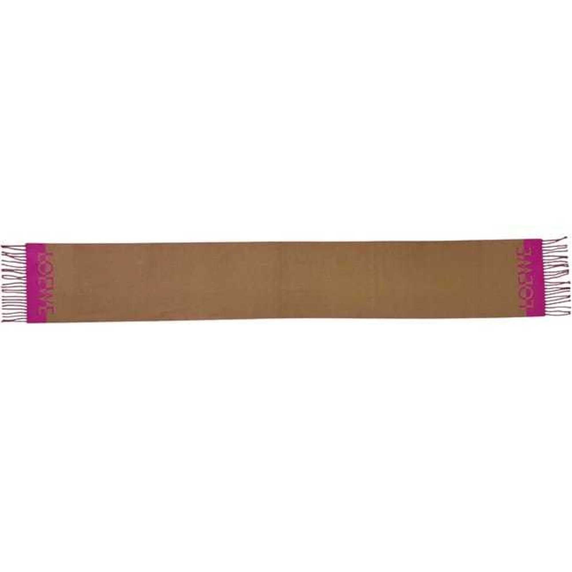 Loewe Loewe Scarf ec-24972 Brown Pink 90% Wool 10% Cashmere Long Two-Tone Design for Men and Women Size ONE SIZE - 3 Thumbnail