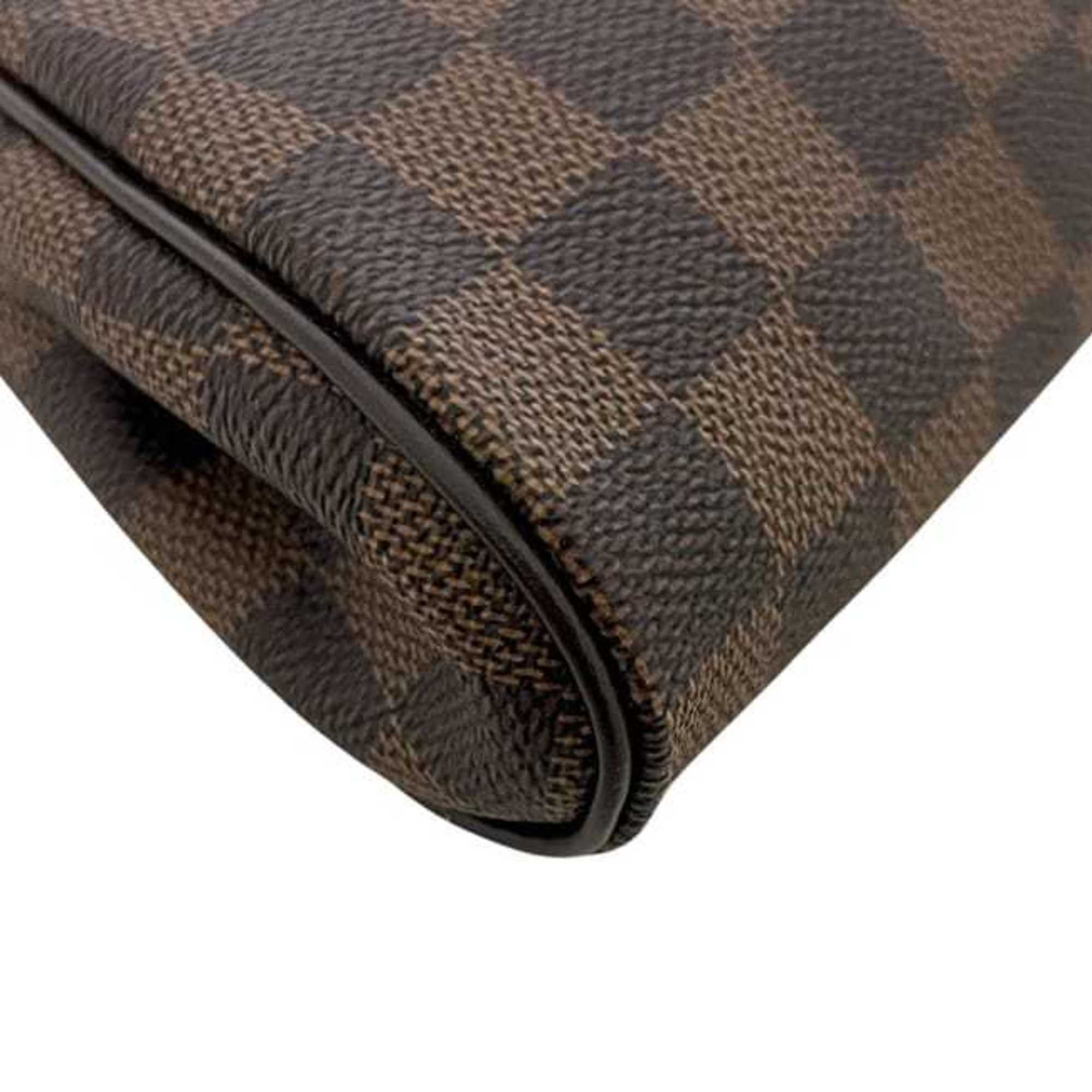 Louis Vuitton Louis Vuitton 2-way Eva bag f-25039 Brown Damier Ebene N55213 canvas leather LOUIS VUITTON pouch chain Shoulder Chain Handbag Bag Size ONE SIZE - 6 Thumbnail