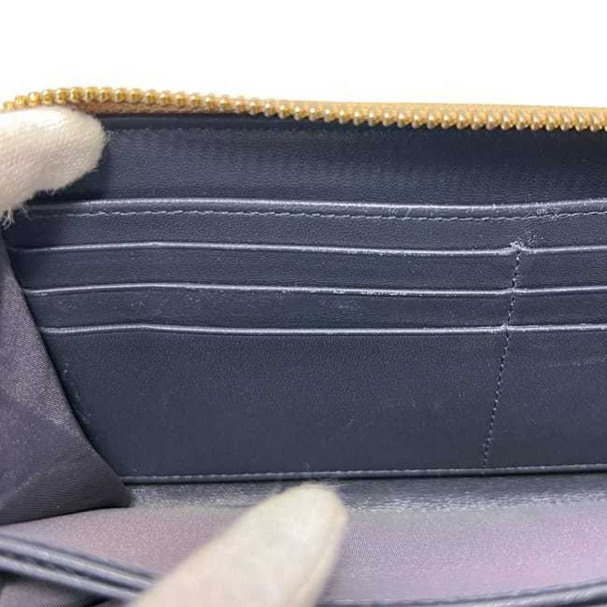 Dior Christian Dior Round Long Wallet ec-24935 Gold Cannage Leather 33-MA-0166 Women's Size ONE SIZE - 6 Thumbnail