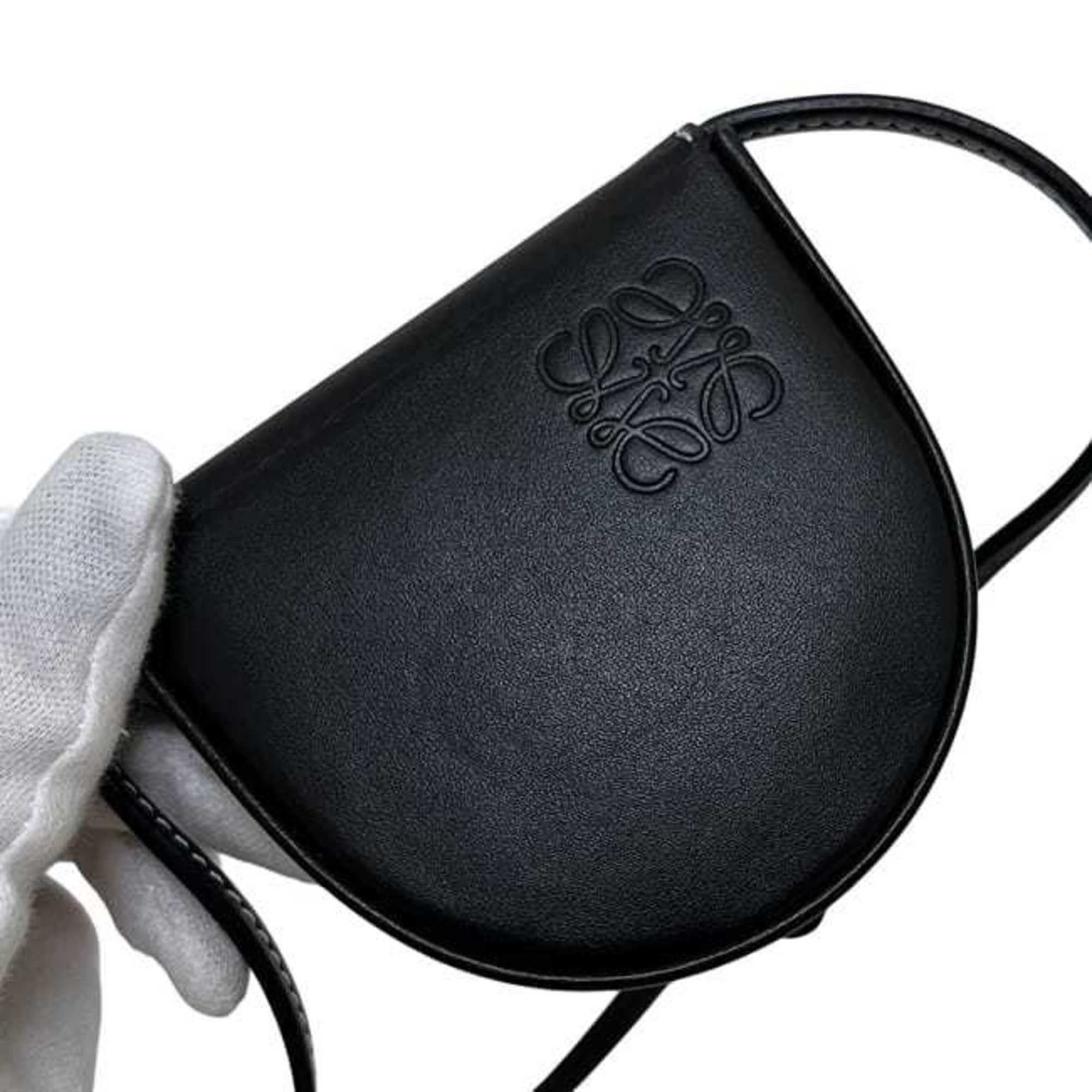 Loewe LOEWE Heel Pouch ec-25063 Black Anagram 109.54.15 Mini Leather 102005 Pochette Crossbody Flap Calf Women's Size ONE SIZE - 8 Thumbnail