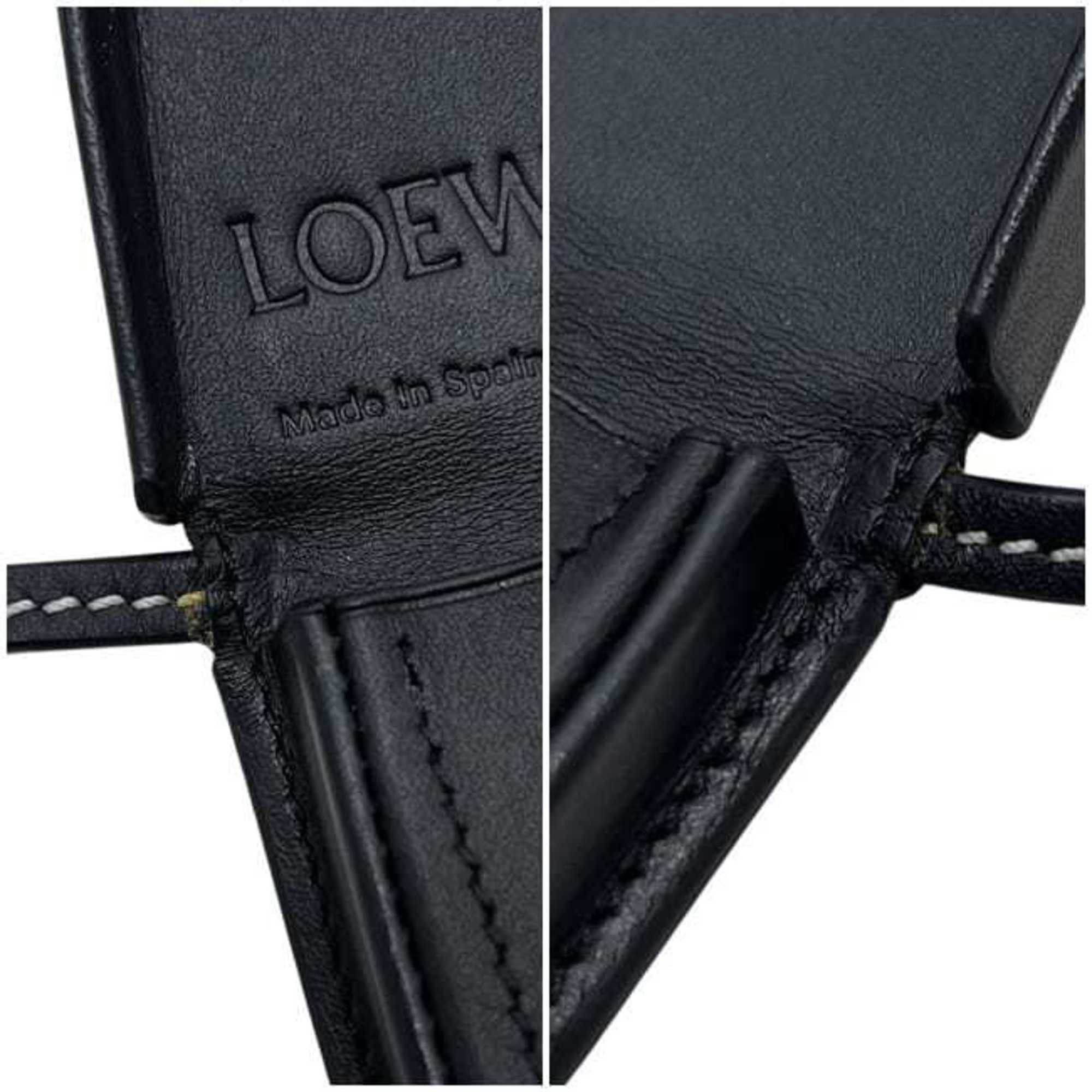 Loewe LOEWE Heel Pouch ec-25063 Black Anagram 109.54.15 Mini Leather 102005 Pochette Crossbody Flap Calf Women's Size ONE SIZE - 11 Thumbnail