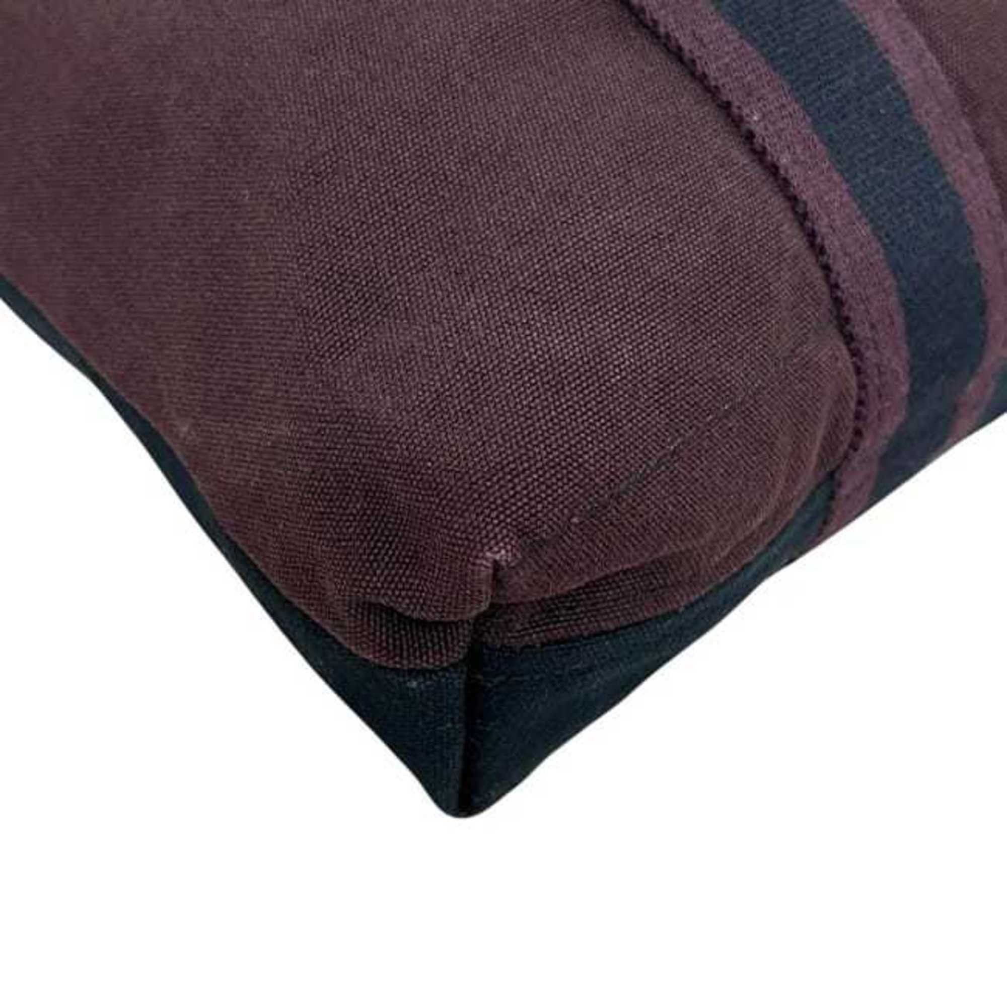 Hermes Hermes Hermès Cabas Tote Bag ec-24989, Black, Bordeaux, Four Tou Canvas, Vertical, A4 Size, Two-Tone, Wine Red, Men's, Women's Size ONE SIZE - 6 Thumbnail