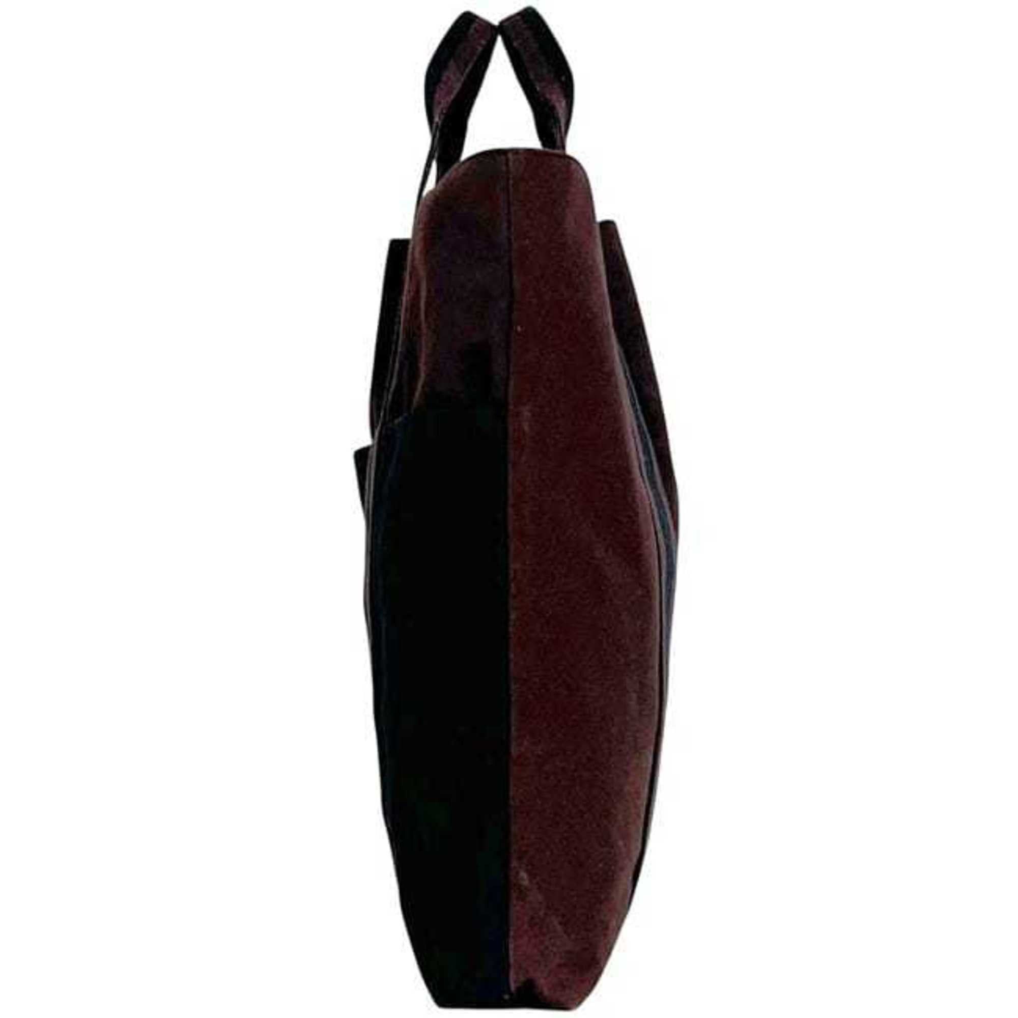 Hermes Hermes Hermès Cabas Tote Bag ec-24989, Black, Bordeaux, Four Tou Canvas, Vertical, A4 Size, Two-Tone, Wine Red, Men's, Women's Size ONE SIZE - 3 Thumbnail