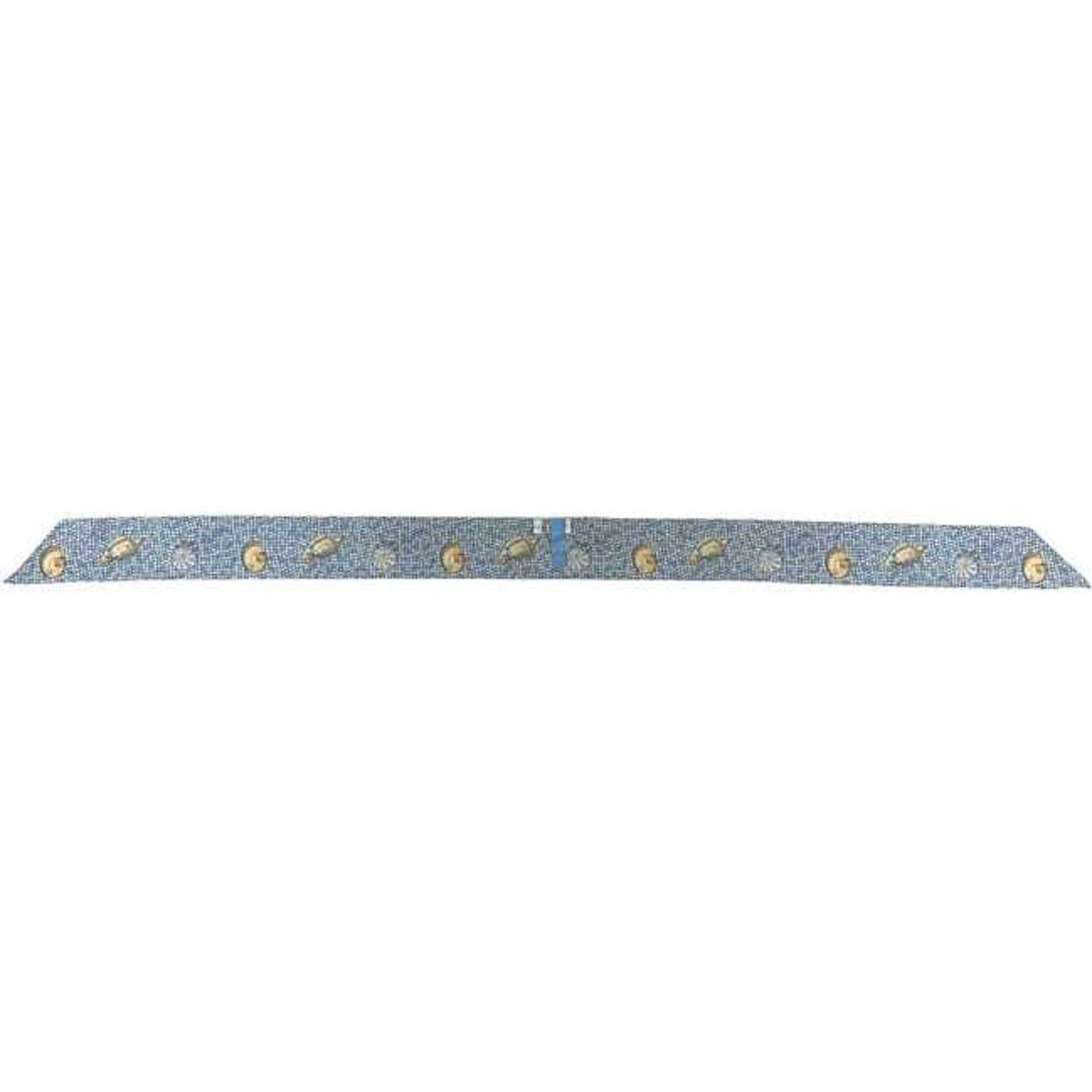 Hermes Hermès Ribbon Twilly ec-24975 Blue Light 100% Silk HERMES Scarf Muffler Seashell Mosaic Shell Art Women's Men's Size ONE SIZE - 4 Thumbnail