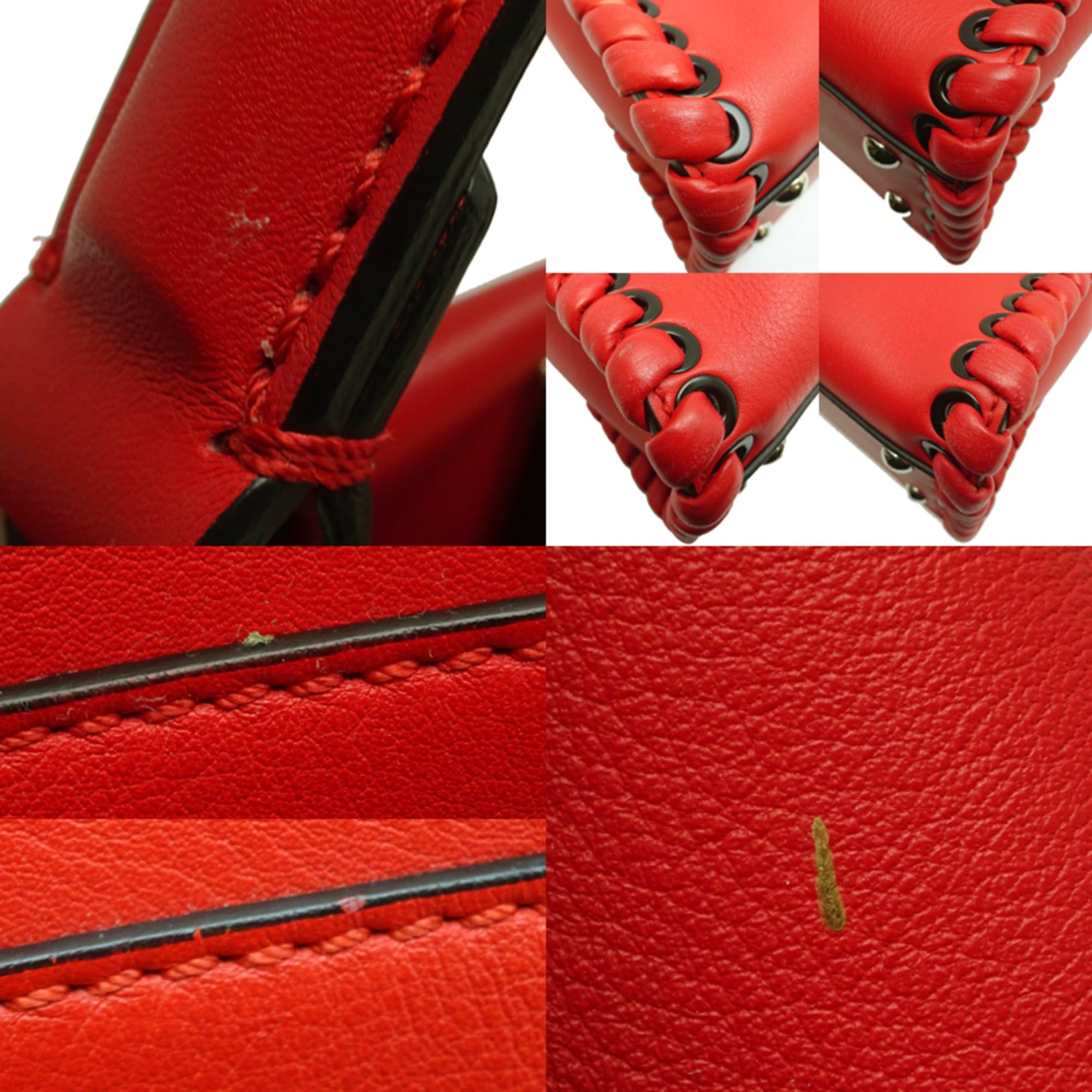 Fendi Fendi Peekaboo Selleria Women's Handbag 8BN290-7G2-168-089Z1 Leather Red Size ONE SIZE - 7 Thumbnail