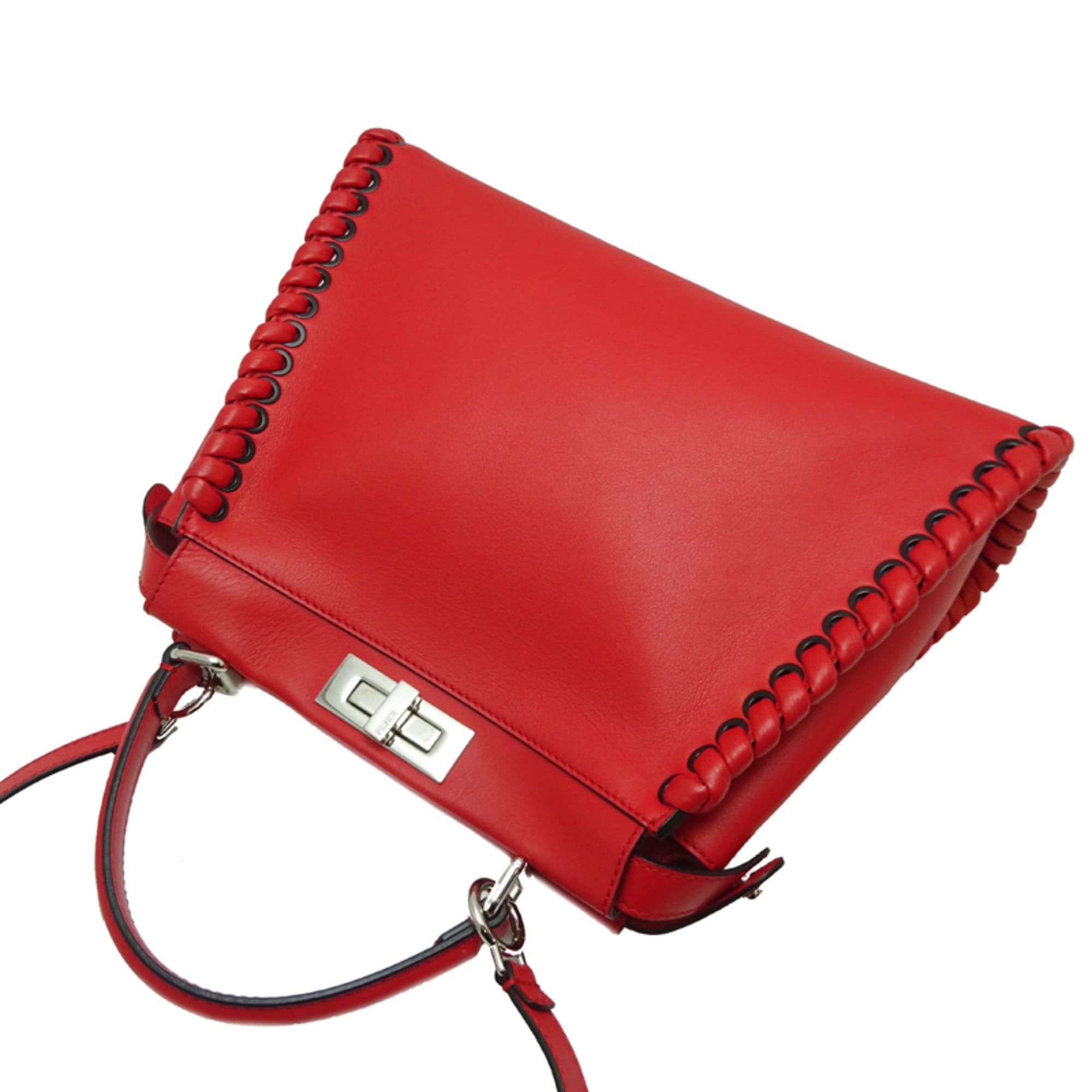 Fendi Fendi Peekaboo Selleria Women's Handbag 8BN290-7G2-168-089Z1 Leather Red Size ONE SIZE - 4 Thumbnail
