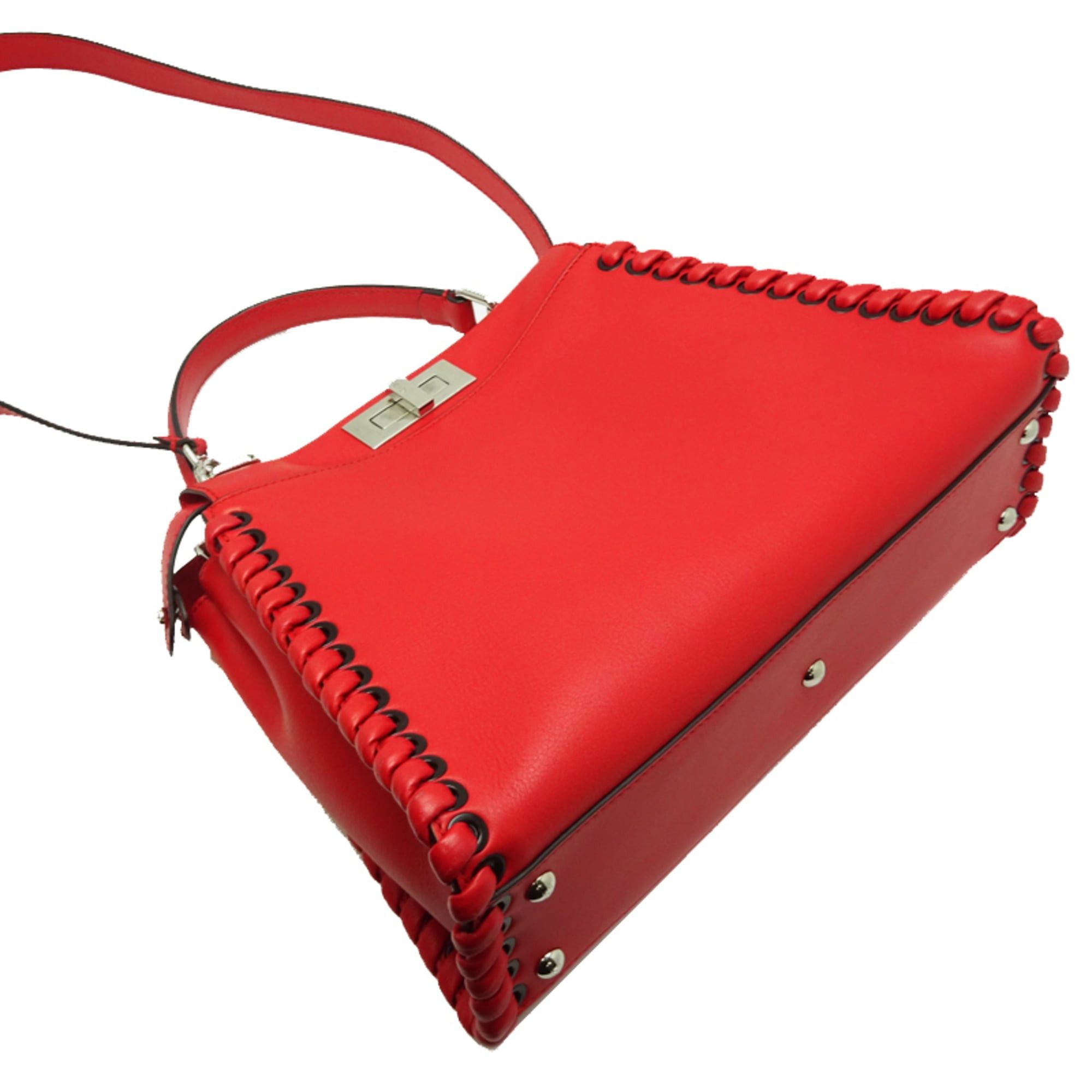 Fendi Fendi Peekaboo Selleria Women's Handbag 8BN290-7G2-168-089Z1 Leather Red Size ONE SIZE - 3 Thumbnail