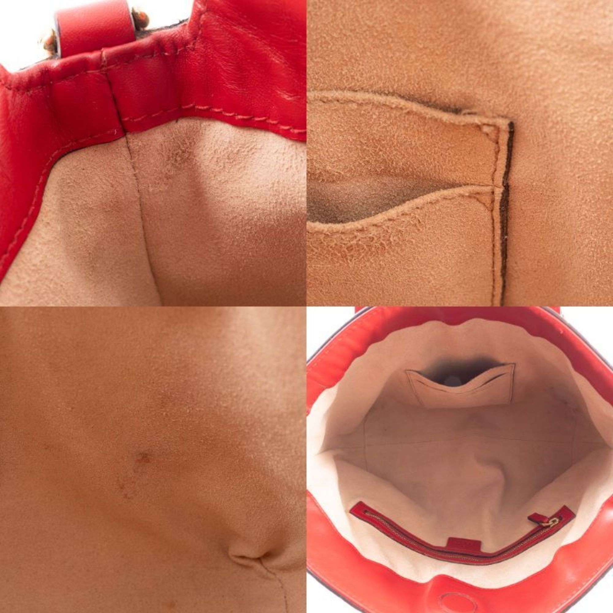 Gucci Gucci Guccissima Tote Bag 428226 Leather Red Women's 2-Way Shoulder GUCCI Size ONE SIZE - 14 Thumbnail