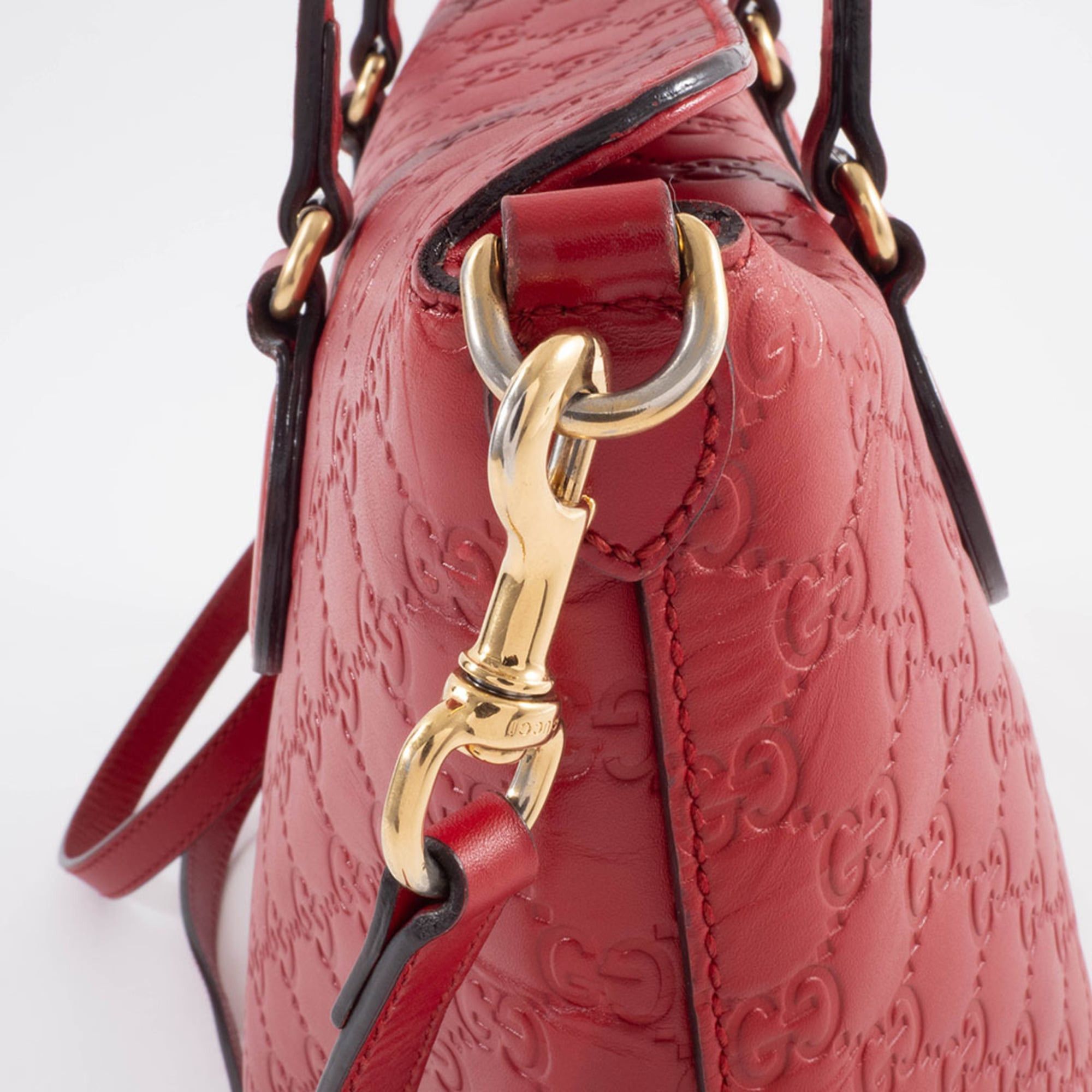 Gucci Gucci Guccissima Tote Bag 428226 Leather Red Women's 2-Way Shoulder GUCCI Size ONE SIZE - 9 Thumbnail
