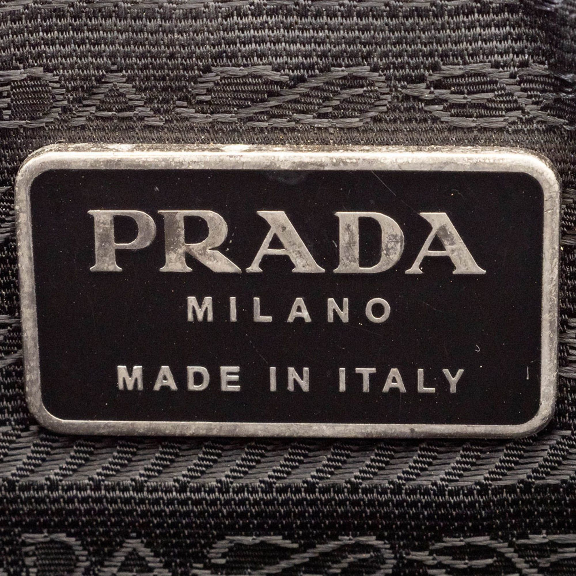 Prada Prada Felt Handbag, Wool/Leather, Gray, Women's, Two-Compartment, PRADA Size ONE SIZE - 11 Thumbnail