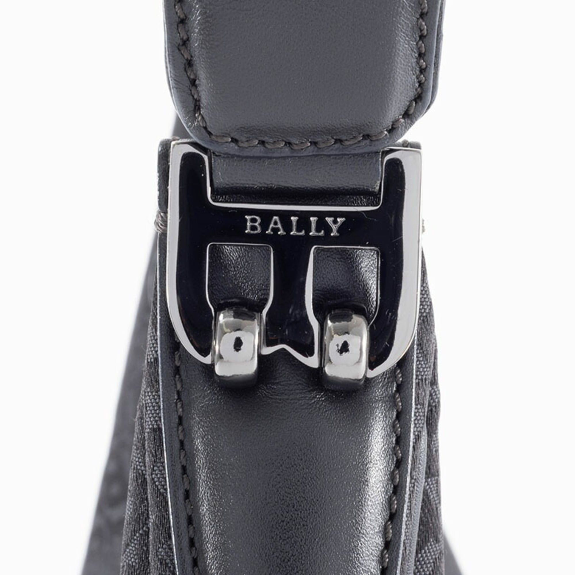 Bally BALLY Hobo Shoulder Bag in Nylon/Leather, Black, Women's, Handbag Size ONE SIZE - 17 Thumbnail