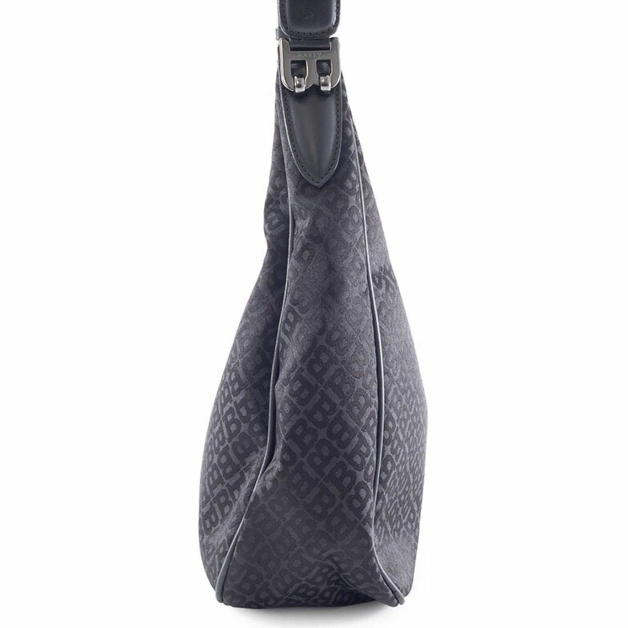 Bally BALLY Hobo Shoulder Bag in Nylon/Leather, Black, Women's, Handbag Size ONE SIZE - 3 Thumbnail