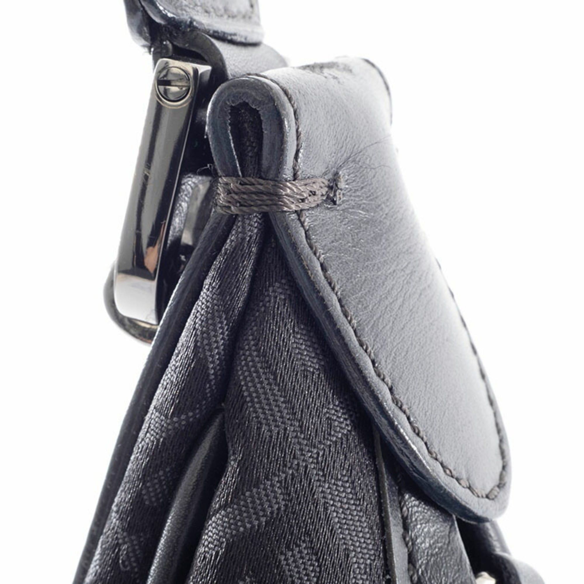 Bally BALLY Hobo Shoulder Bag in Nylon/Leather, Black, Women's, Handbag Size ONE SIZE - 18 Thumbnail