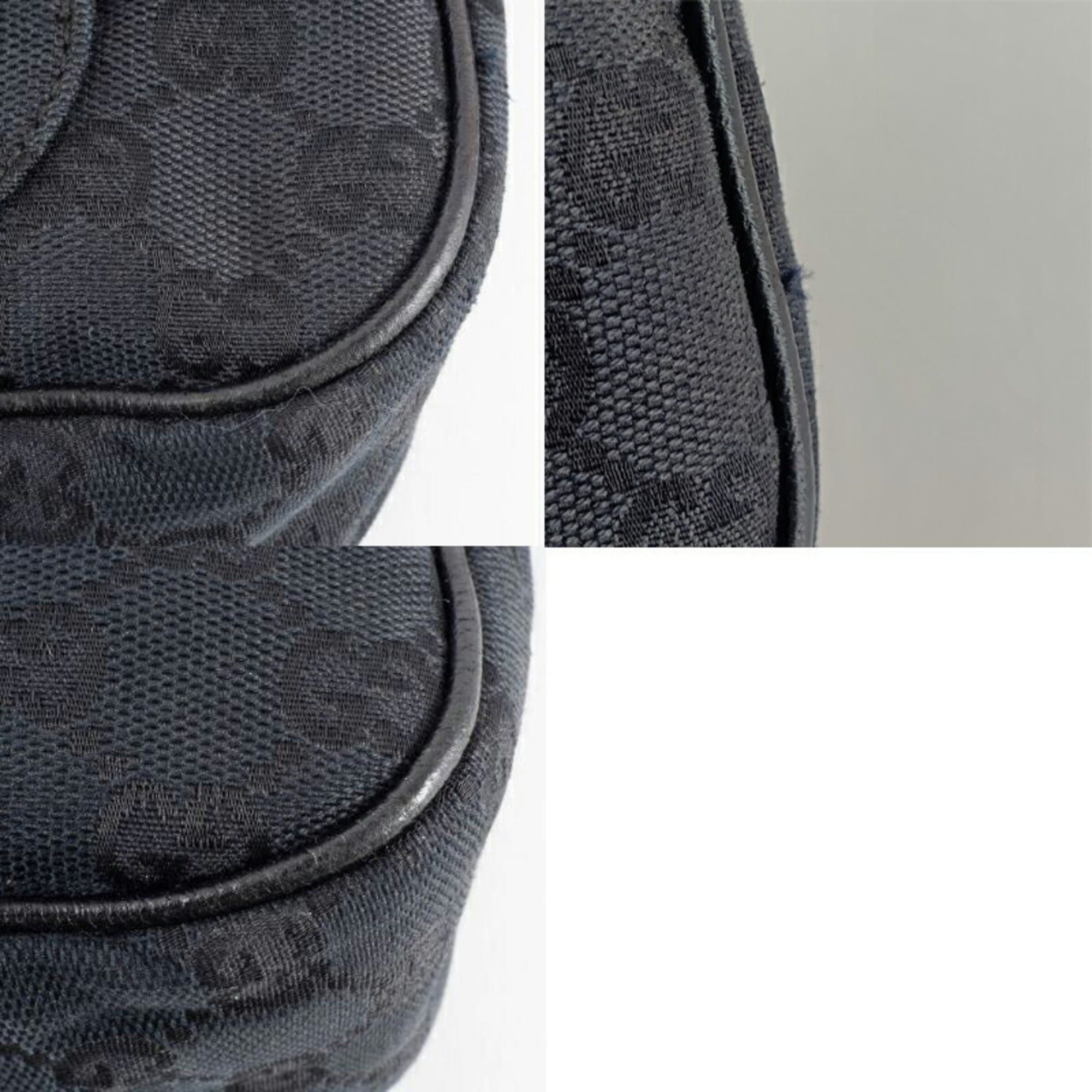 Gucci Gucci GG Canvas Shoulder Bag 131211 in Black Leather, Unisex Size ONE SIZE - 18 Thumbnail