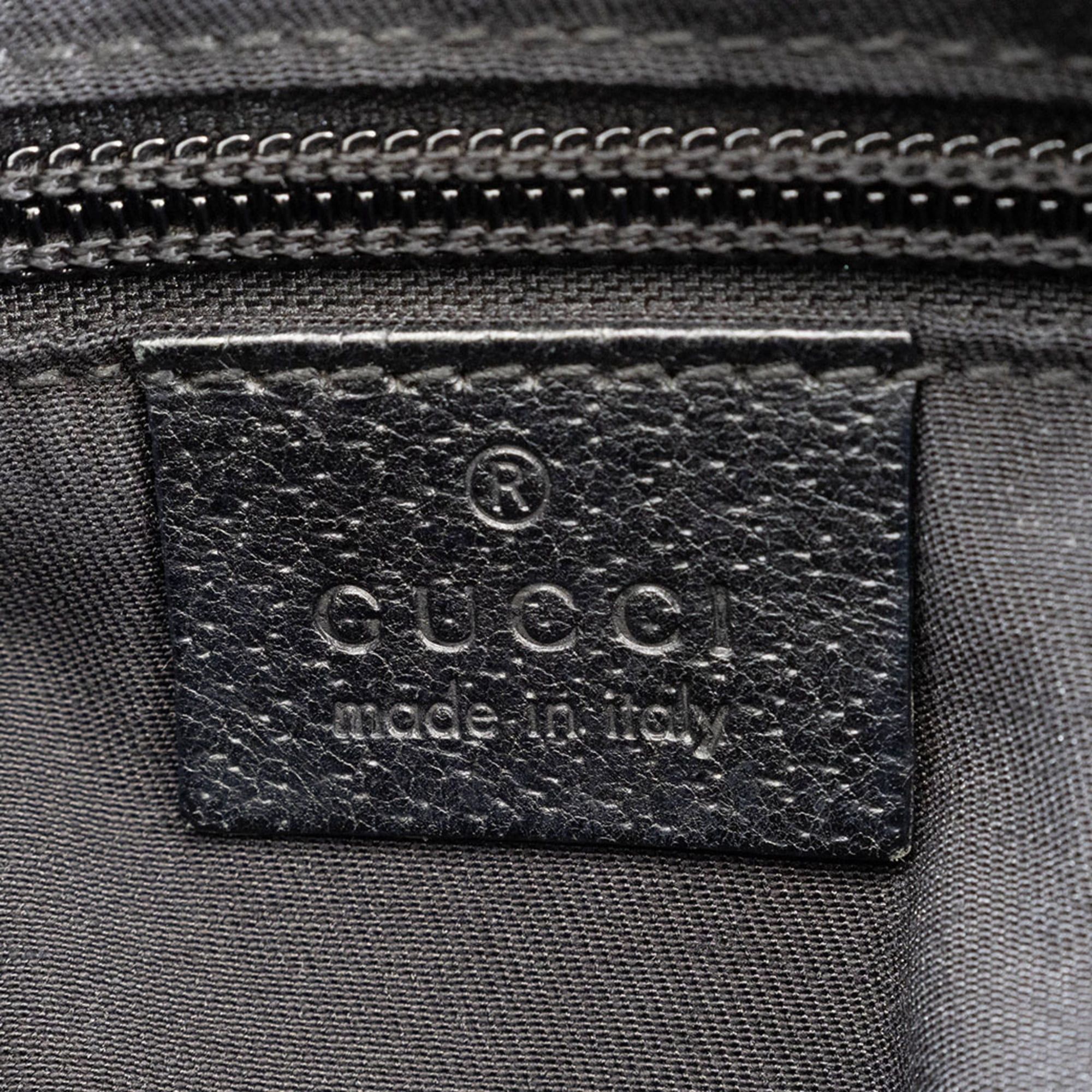 Gucci Gucci GG Canvas Shoulder Bag 131211 in Black Leather, Unisex Size ONE SIZE - 11 Thumbnail