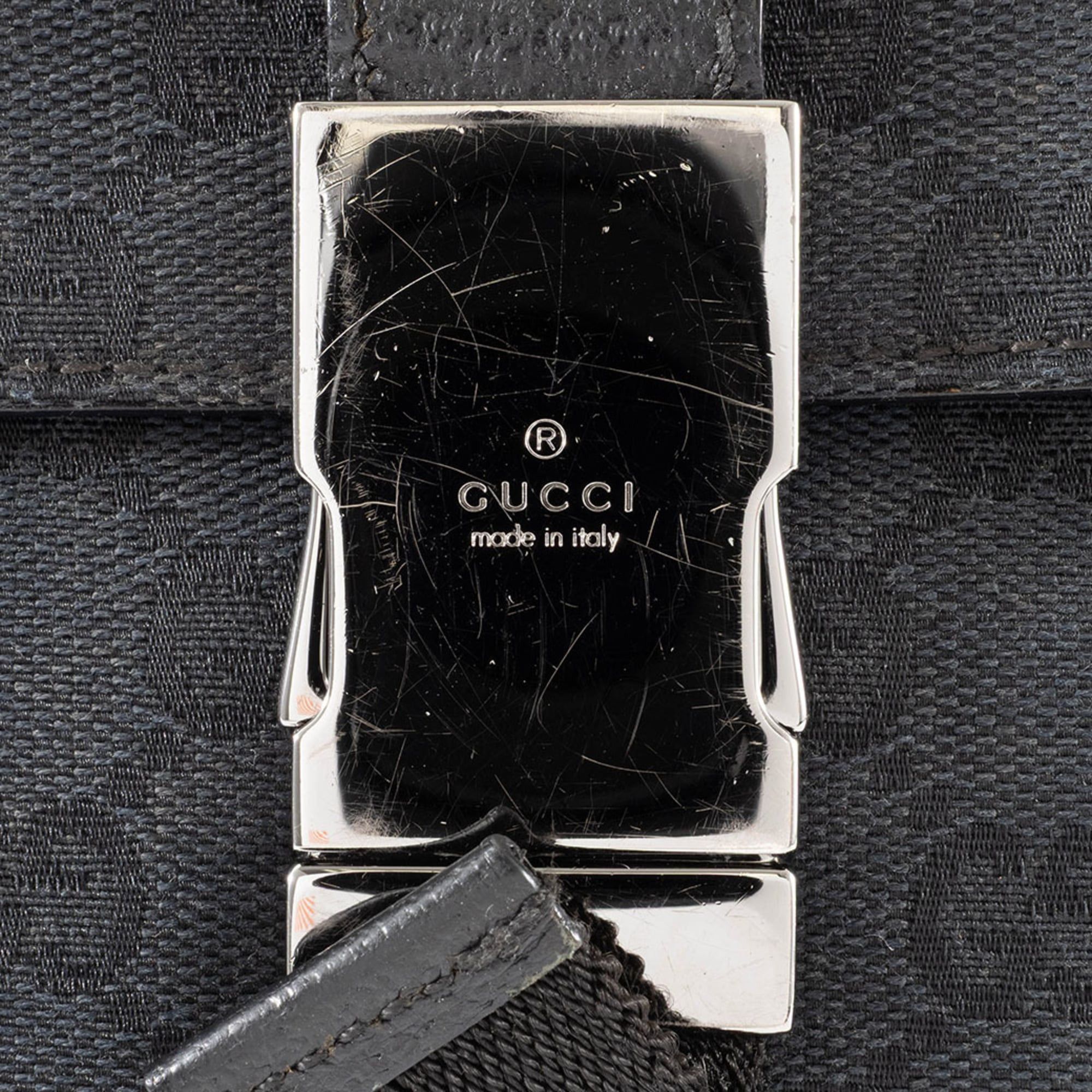 Gucci Gucci GG Canvas Shoulder Bag 131211 in Black Leather, Unisex Size ONE SIZE - 9 Thumbnail