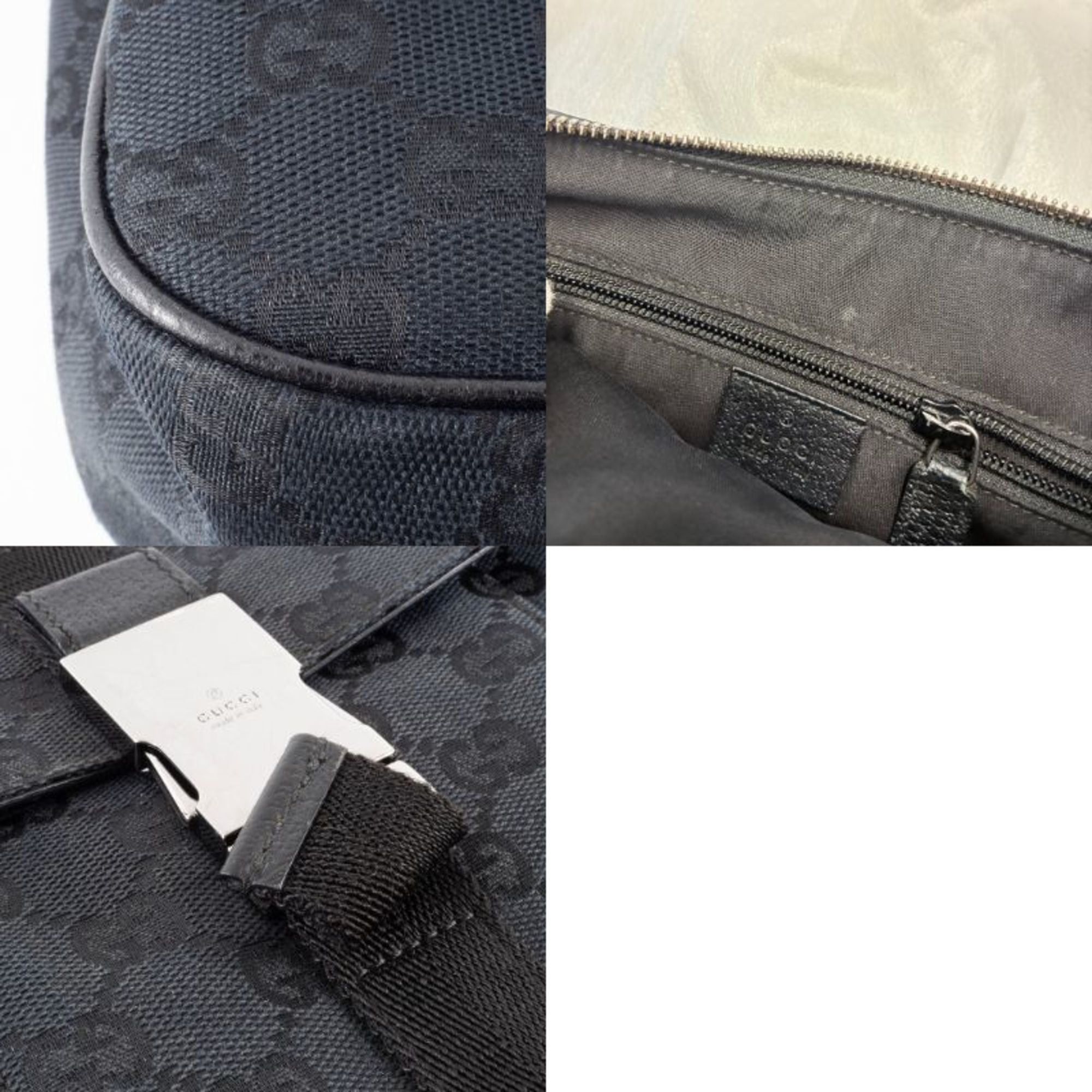 Gucci Gucci GG Canvas Shoulder Bag 131211 in Black Leather, Unisex Size ONE SIZE - 19 Thumbnail