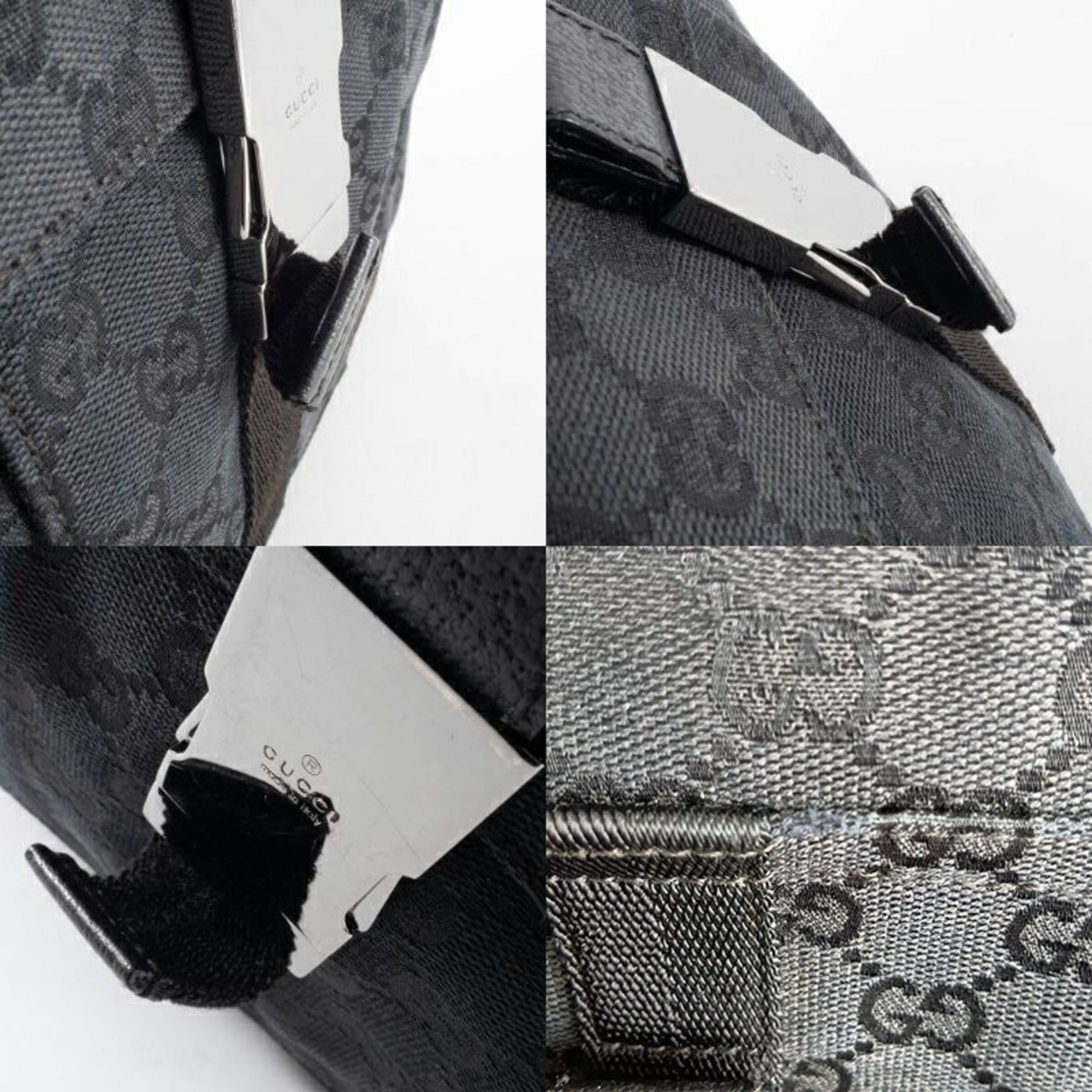 Gucci Gucci GG Canvas Shoulder Bag 131211 in Black Leather, Unisex Size ONE SIZE - 15 Thumbnail