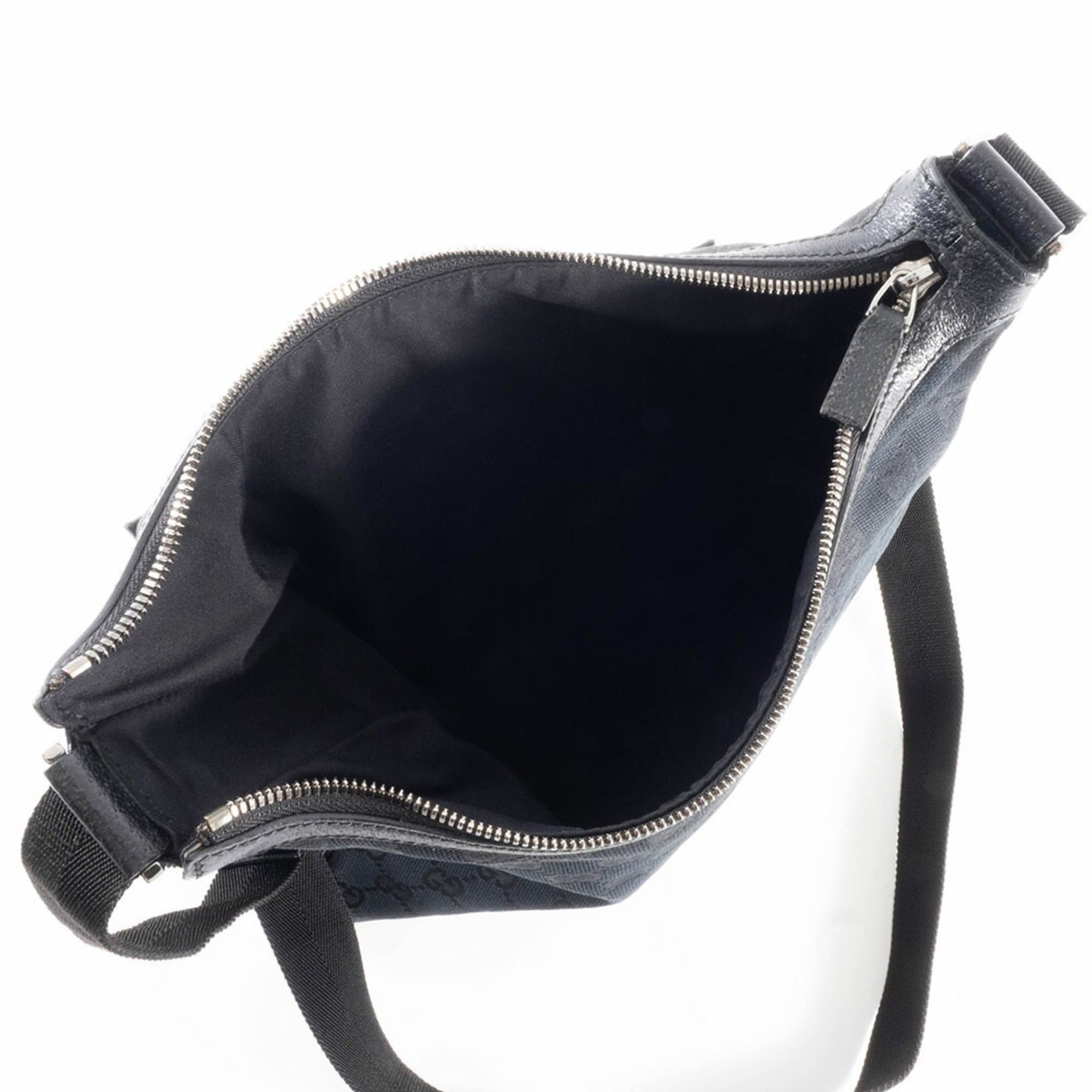 Gucci Gucci GG Canvas Shoulder Bag 131211 in Black Leather, Unisex Size ONE SIZE - 12 Thumbnail
