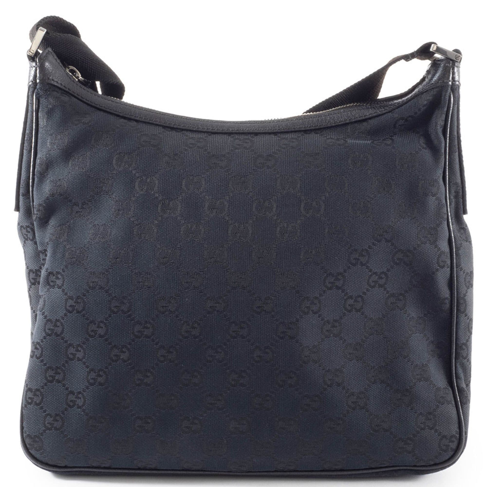 Gucci Gucci GG Canvas Shoulder Bag 131211 in Black Leather, Unisex Size ONE SIZE - 2 Thumbnail