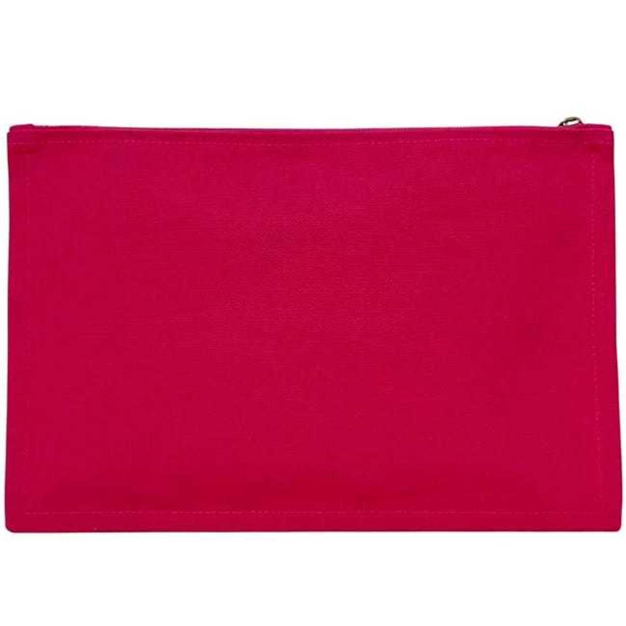 Hermes Hermes Hermès Yachting Pouch GM ec-25089 Pink 100% Cotton Clutch Bag with Print for Men and Women Size ONE SIZE - 3 Thumbnail