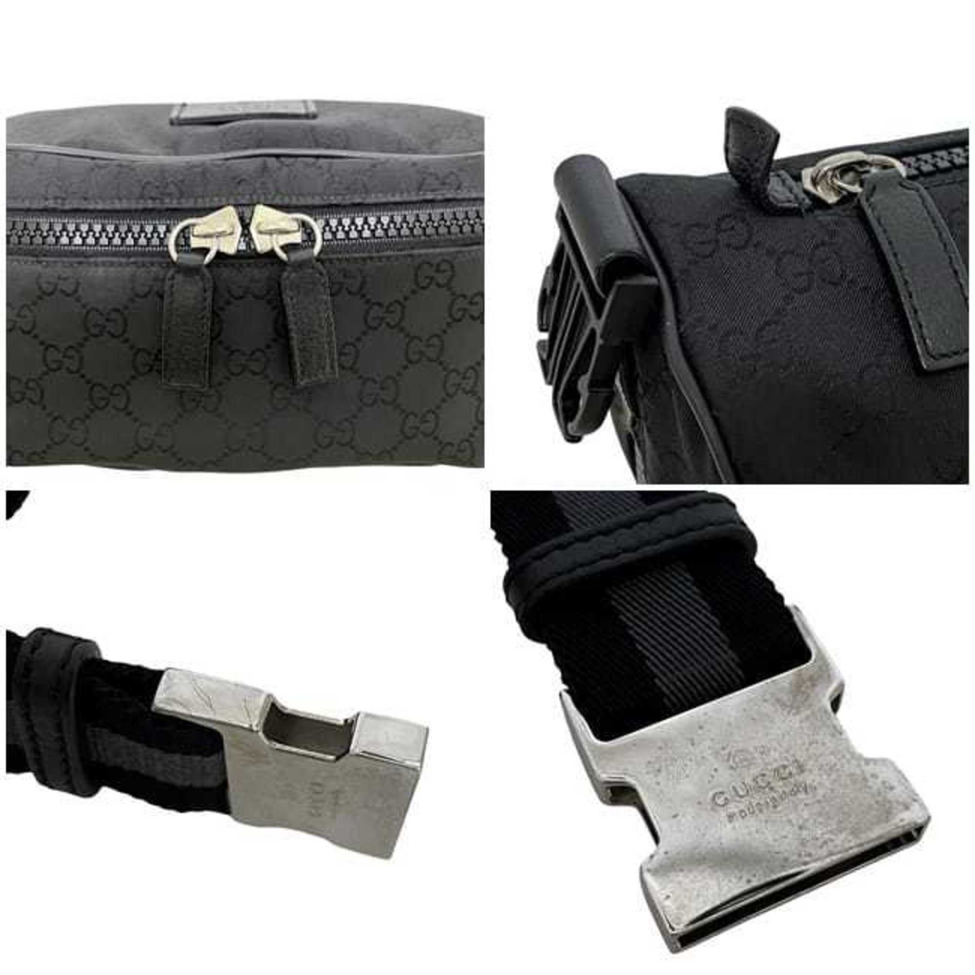 Gucci Gucci Body Bag ec-24993 Black GG Nylon 449182 727620 GUCCI Crossbody Belt for Men and Women Size ONE SIZE - 11 Thumbnail