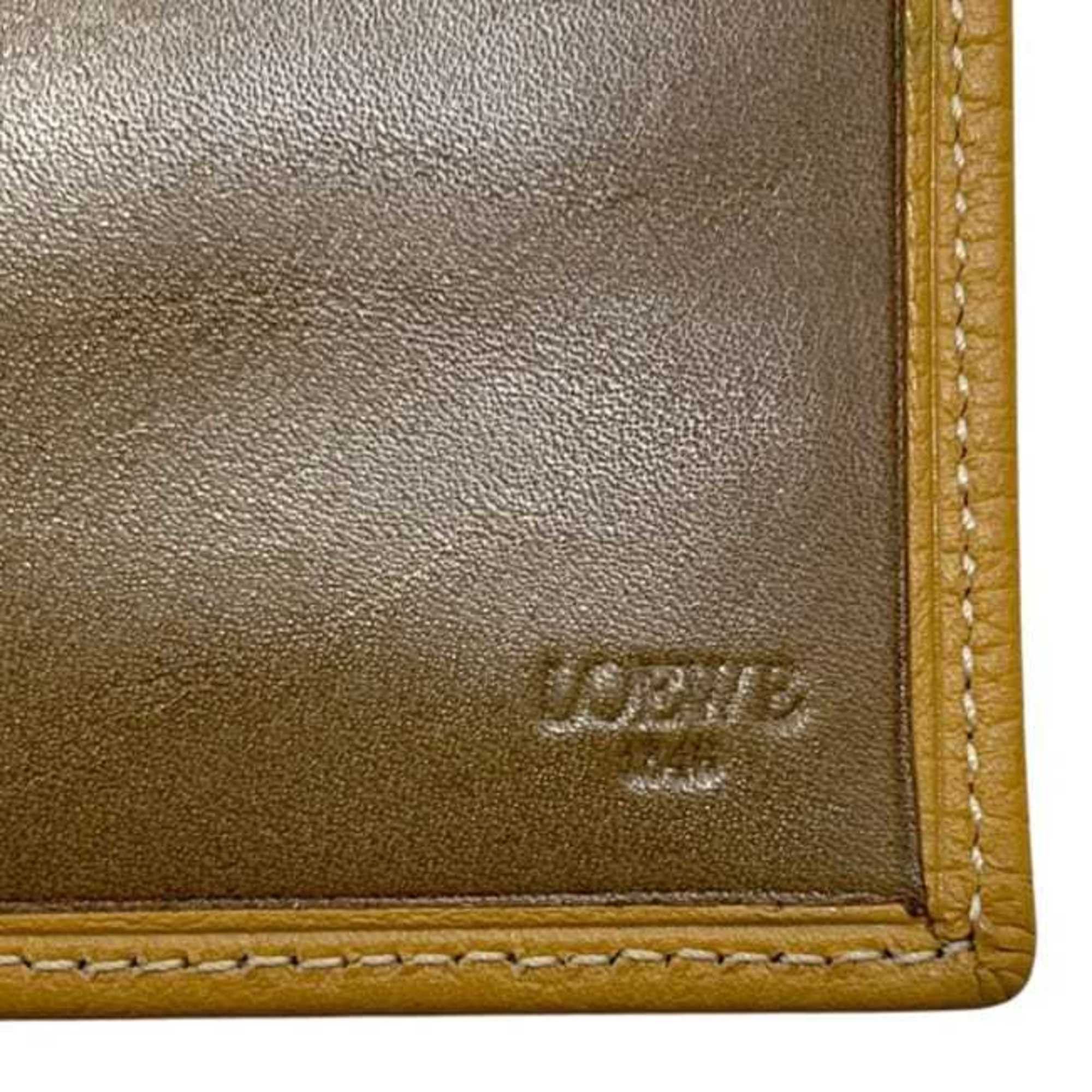 Loewe Loewe W Bifold Wallet ec-24939 Camel Brown Anagram Leather Double for Men and Women Size ONE SIZE - 8 Thumbnail
