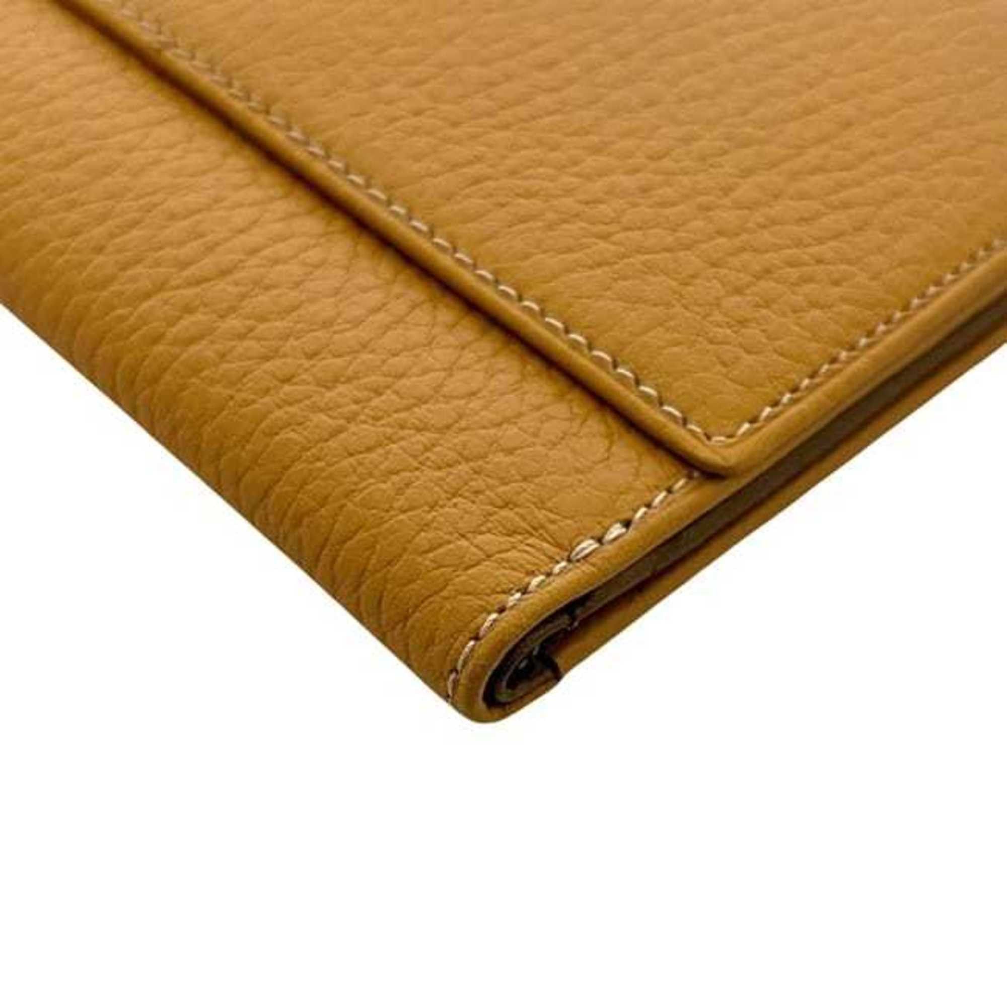 Loewe Loewe W Bifold Wallet ec-24939 Camel Brown Anagram Leather Double for Men and Women Size ONE SIZE - 9 Thumbnail