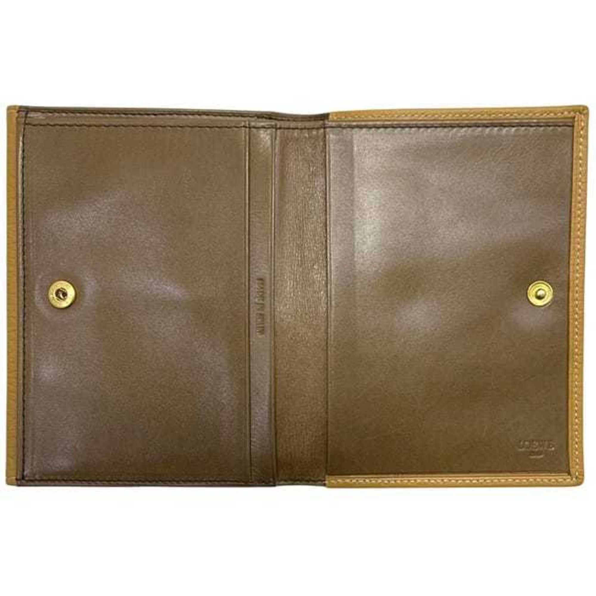 Loewe Loewe W Bifold Wallet ec-24939 Camel Brown Anagram Leather Double for Men and Women Size ONE SIZE - 4 Thumbnail