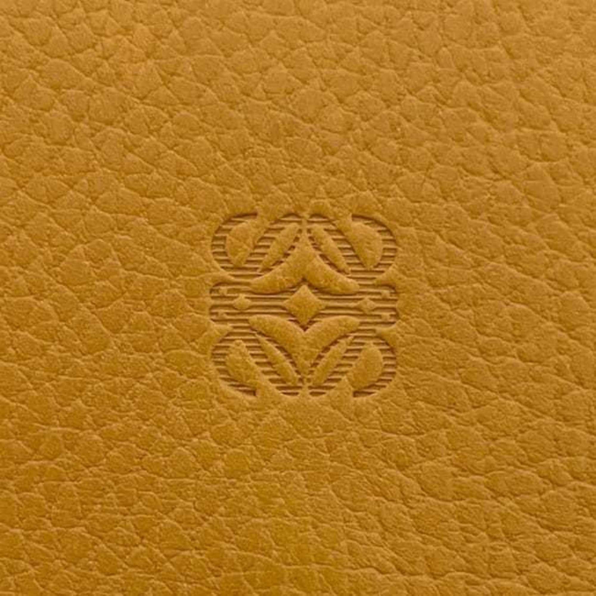 Loewe Loewe W Bifold Wallet ec-24939 Camel Brown Anagram Leather Double for Men and Women Size ONE SIZE - 10 Thumbnail