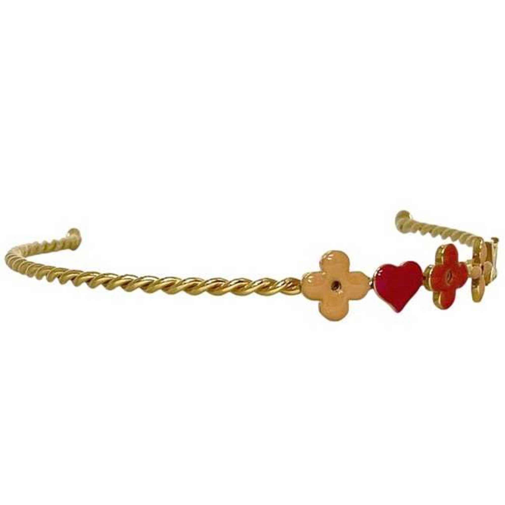 Louis Vuitton Louis Vuitton Selete Headband ec-24910 in Gold, Beige, and Red with Sweet Monogram Design M65618 GP Metal. This gold-colored hair chain features a Flower design. Women's. Size ONE SIZE - 5 Thumbnail