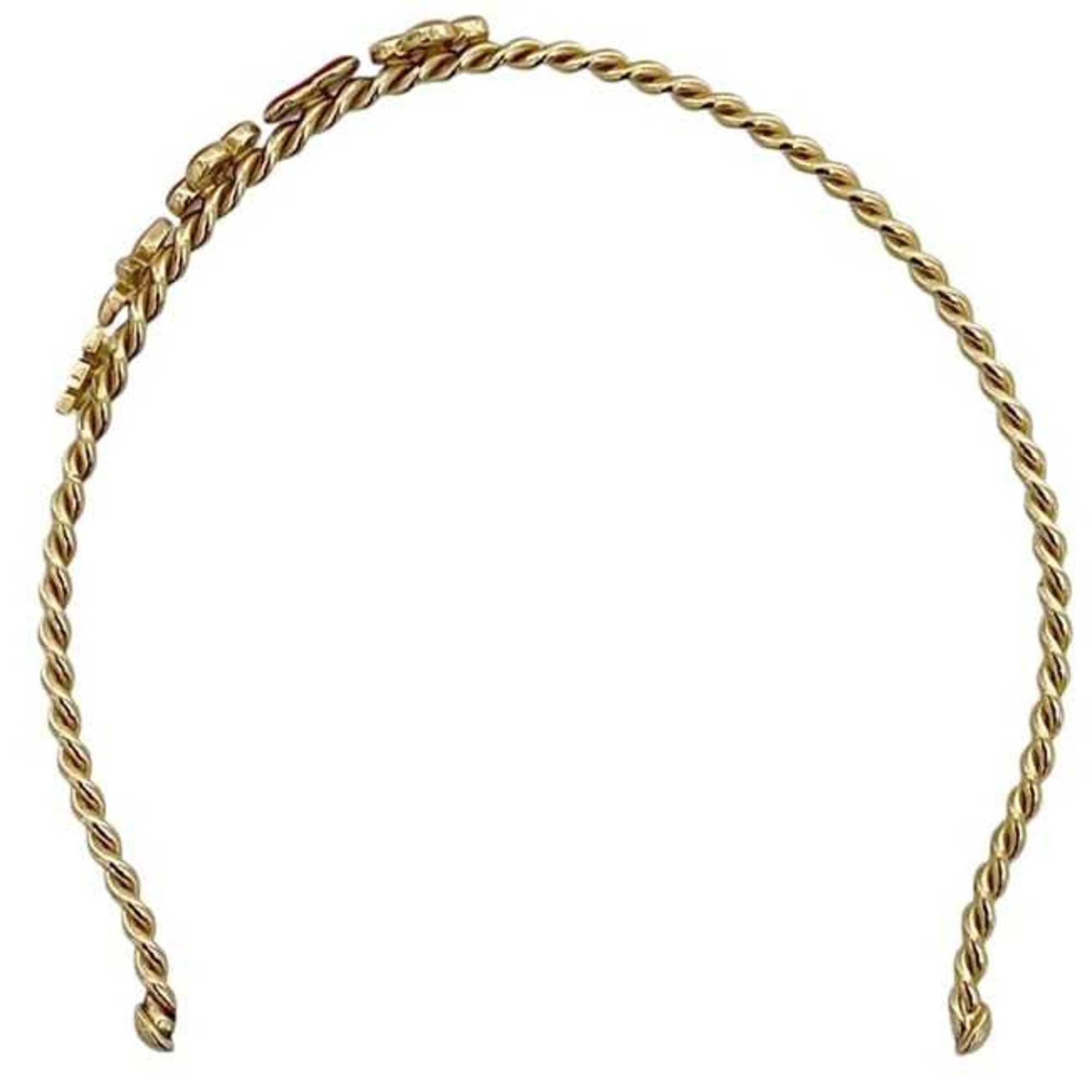 Louis Vuitton Louis Vuitton Selete Headband ec-24910 in Gold, Beige, and Red with Sweet Monogram Design M65618 GP Metal. This gold-colored hair chain features a Flower design. Women's. Size ONE SIZE - 6 Thumbnail
