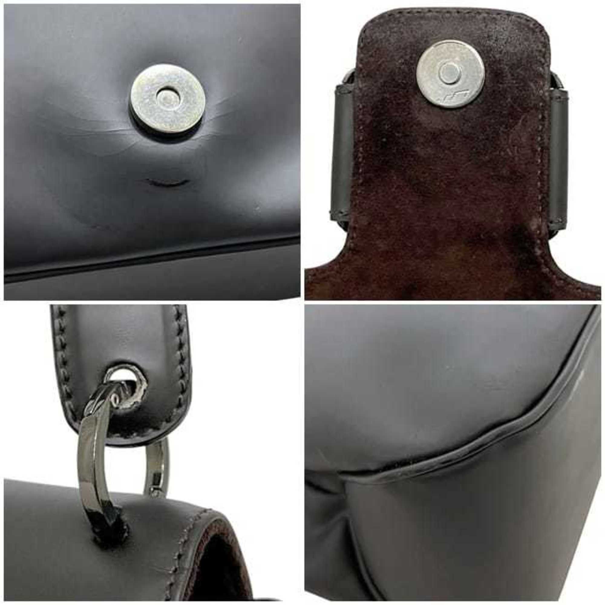 Salvatore Ferragamo Salvatore Ferragamo bag ec-24905 dark brown Vara BZ-21-7643 leather flap matte material women's Size ONE SIZE - 4 Thumbnail