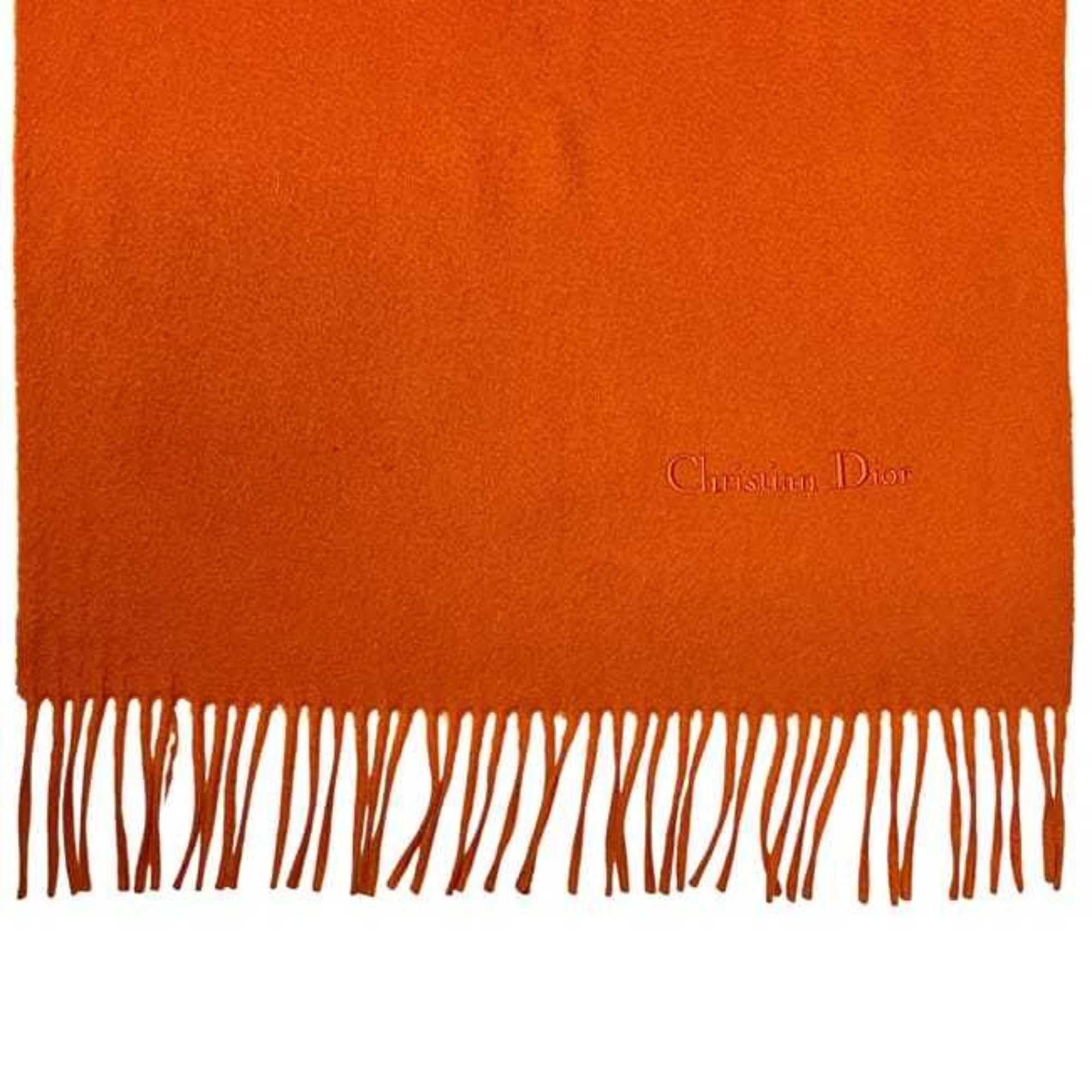 Dior Christian Dior Scarf ec-24978 Orange 100% Wool Embroidered One-Color Long for Men and Women Size ONE SIZE - 4 Thumbnail