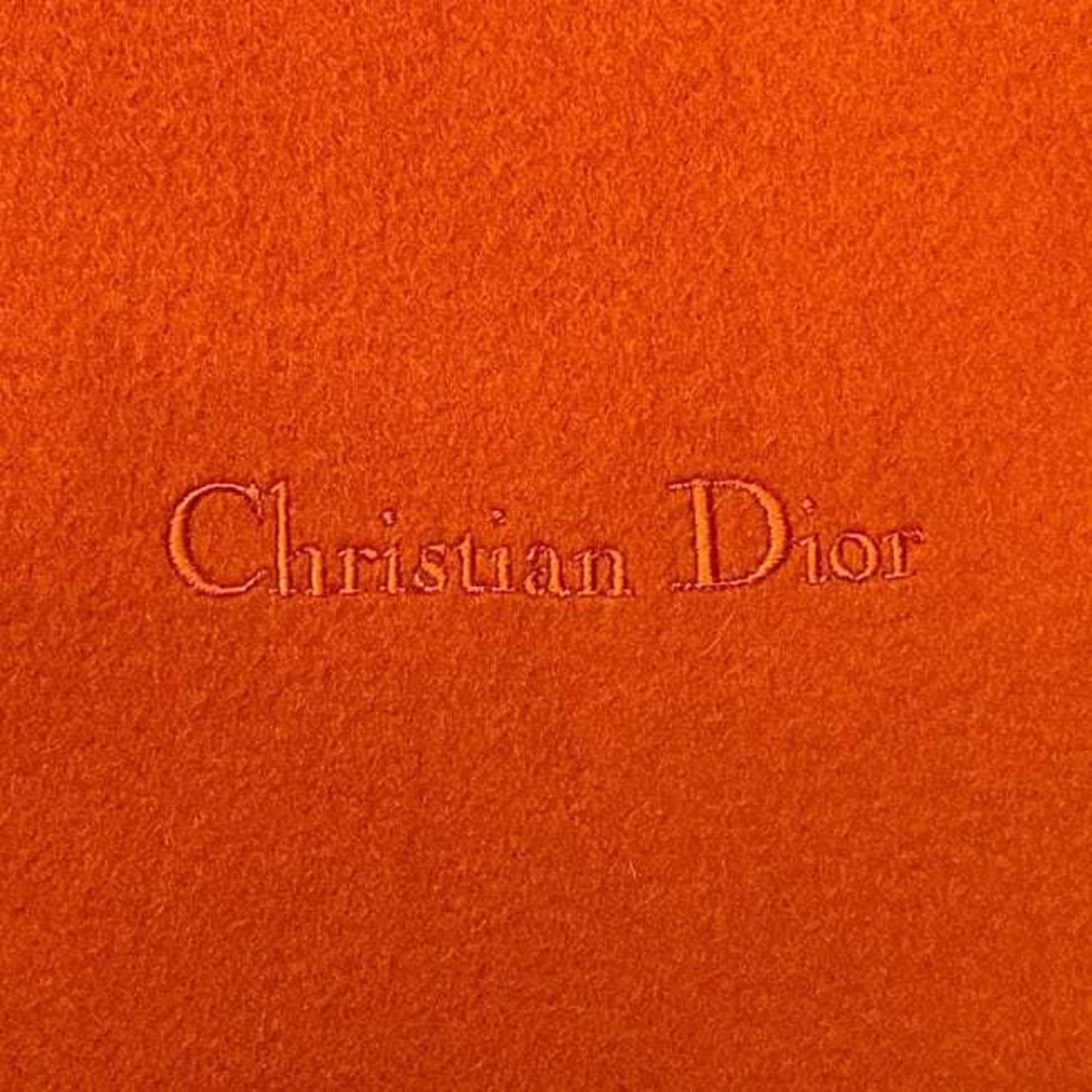 Dior Christian Dior Scarf ec-24978 Orange 100% Wool Embroidered One-Color Long for Men and Women Size ONE SIZE - 5 Thumbnail