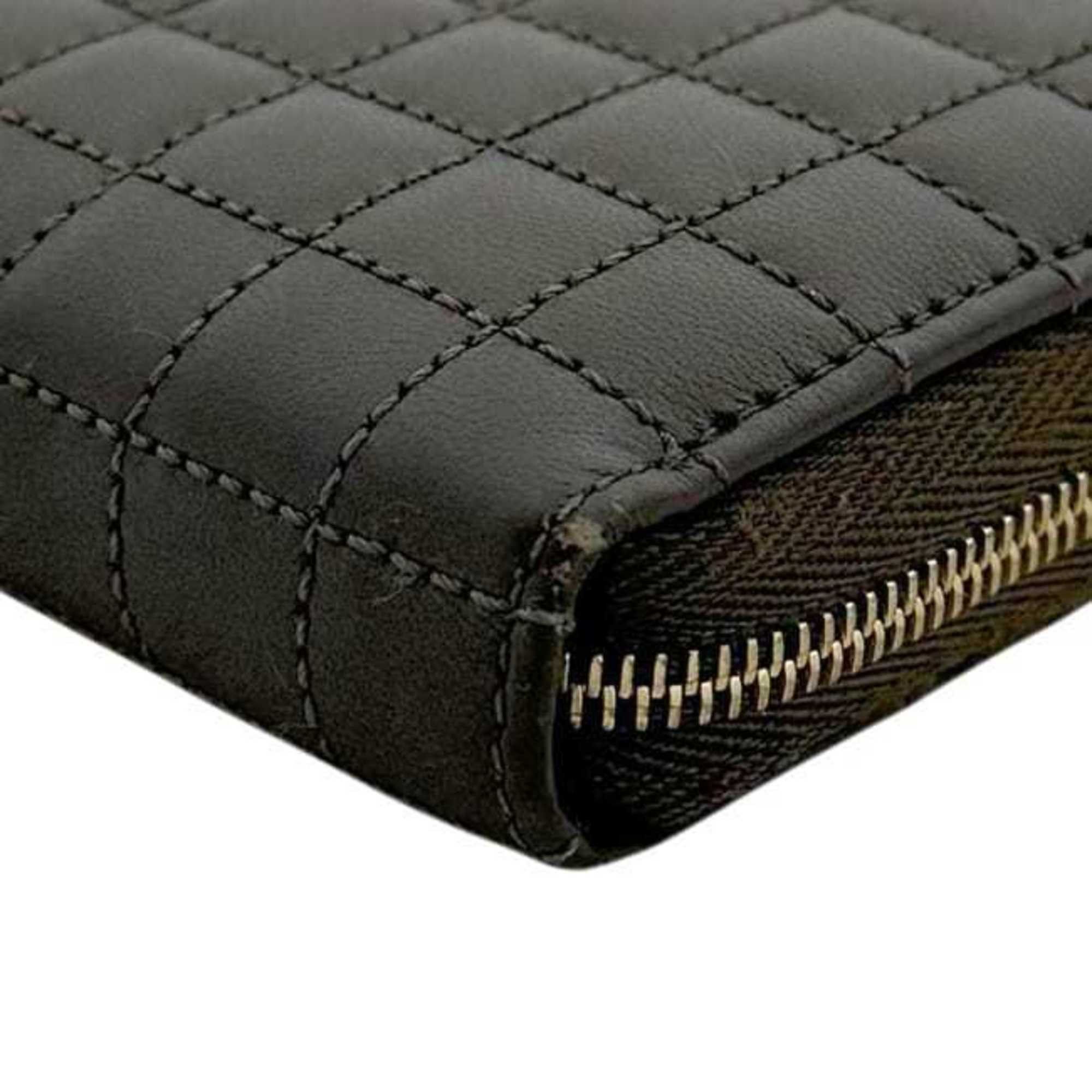 Celine Celine Coin Case ec-25087 Khaki Green Leather Purse S-IE-4188 CELINE C Dark Stitching Women's and Men's Size ONE SIZE - 7 Thumbnail