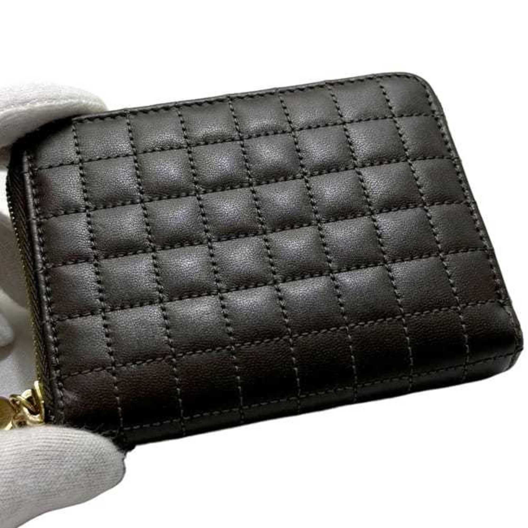 Celine Celine Coin Case ec-25087 Khaki Green Leather Purse S-IE-4188 CELINE C Dark Stitching Women's and Men's Size ONE SIZE - 8 Thumbnail