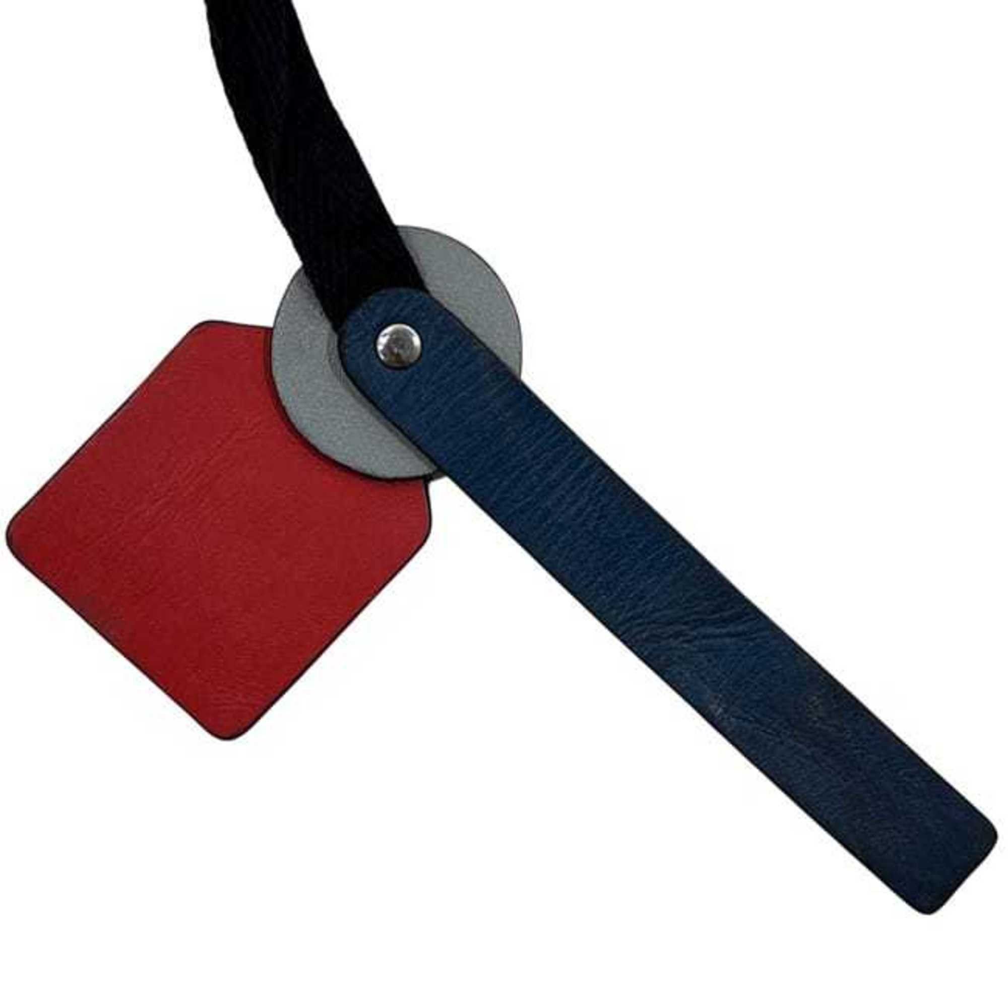 Loewe Loewe Bag Charm ec-24945 Red Navy Anagram Tag Leather Canvas LOEWE Men's Women's Size ONE SIZE - 5 Thumbnail