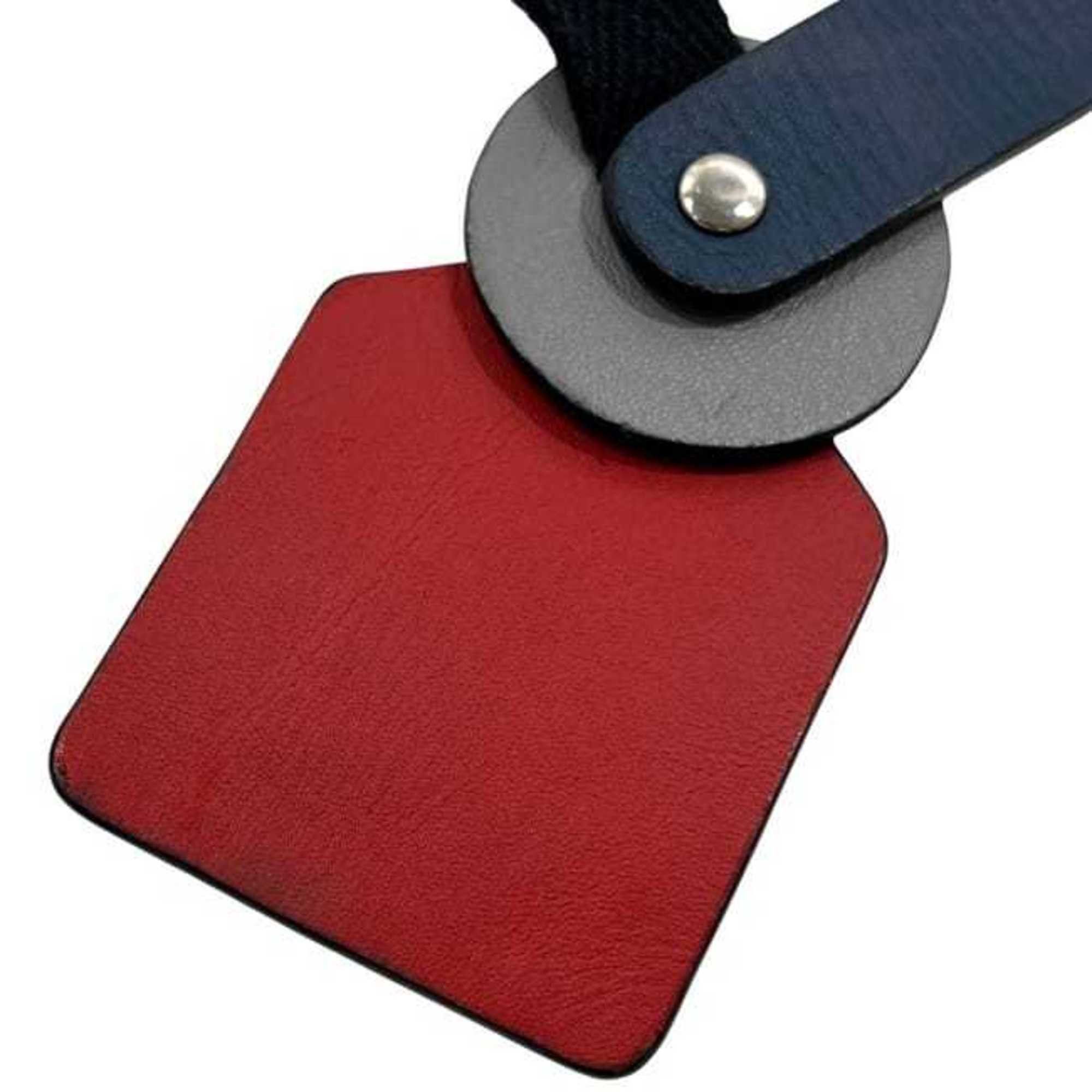 Loewe Loewe Bag Charm ec-24945 Red Navy Anagram Tag Leather Canvas LOEWE Men's Women's Size ONE SIZE - 7 Thumbnail